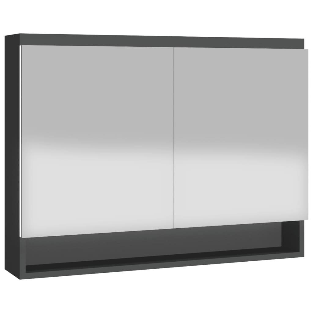 Spiegelschrank cm fürs 80x15x60 Anthrazit (1-St) vidaXL MDF Badezimmerspiegelschrank Bad