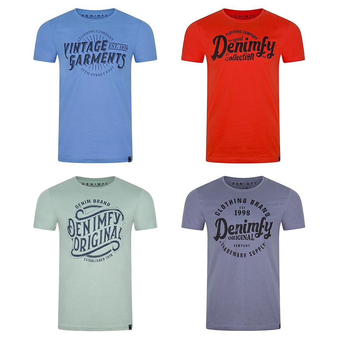 DENIMFY T-Shirt Herren Printshirt DFNuri Regular günstig online kaufen