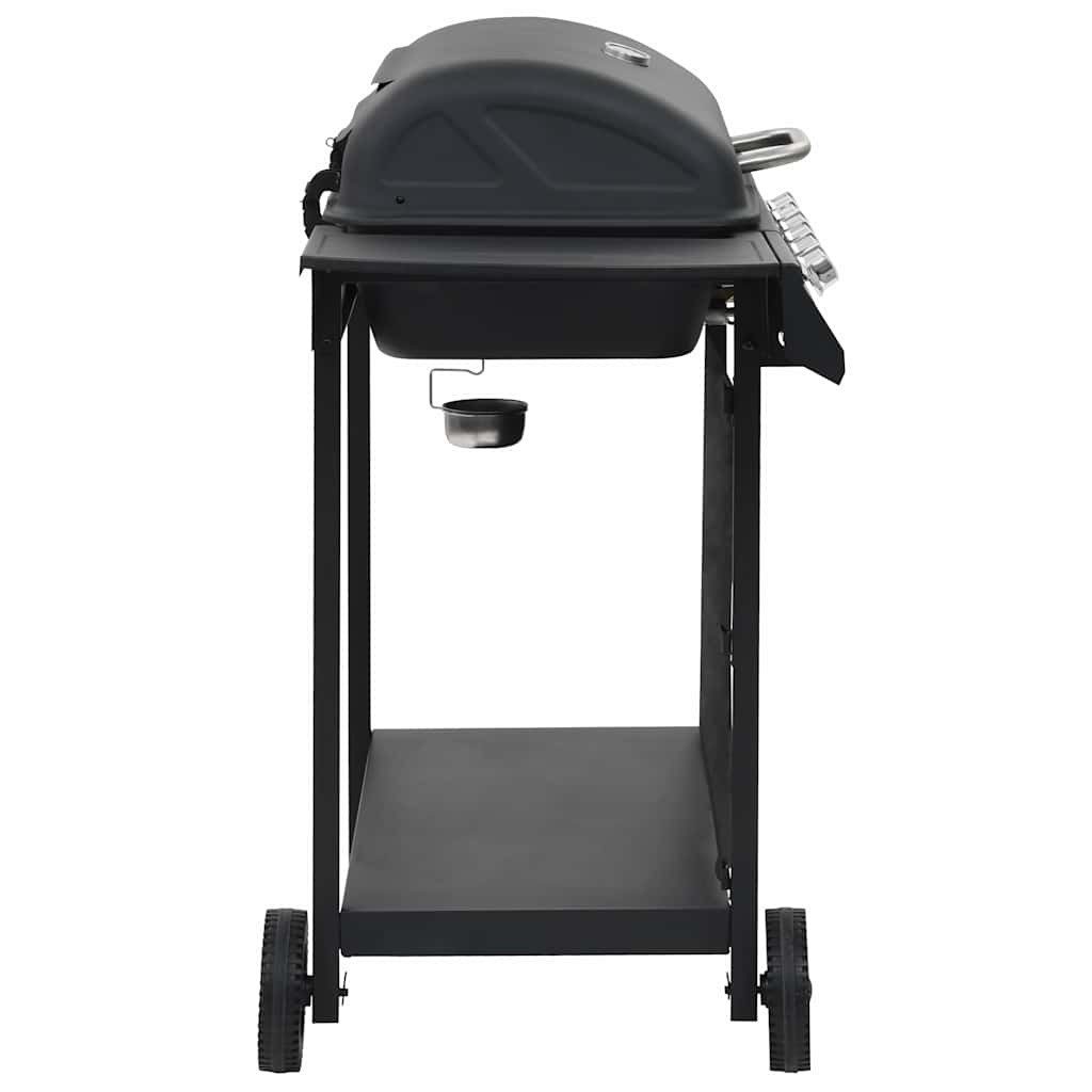 vidaXL Gasgrill Gasgrill mit 6 Flammen Stahl Schwarz