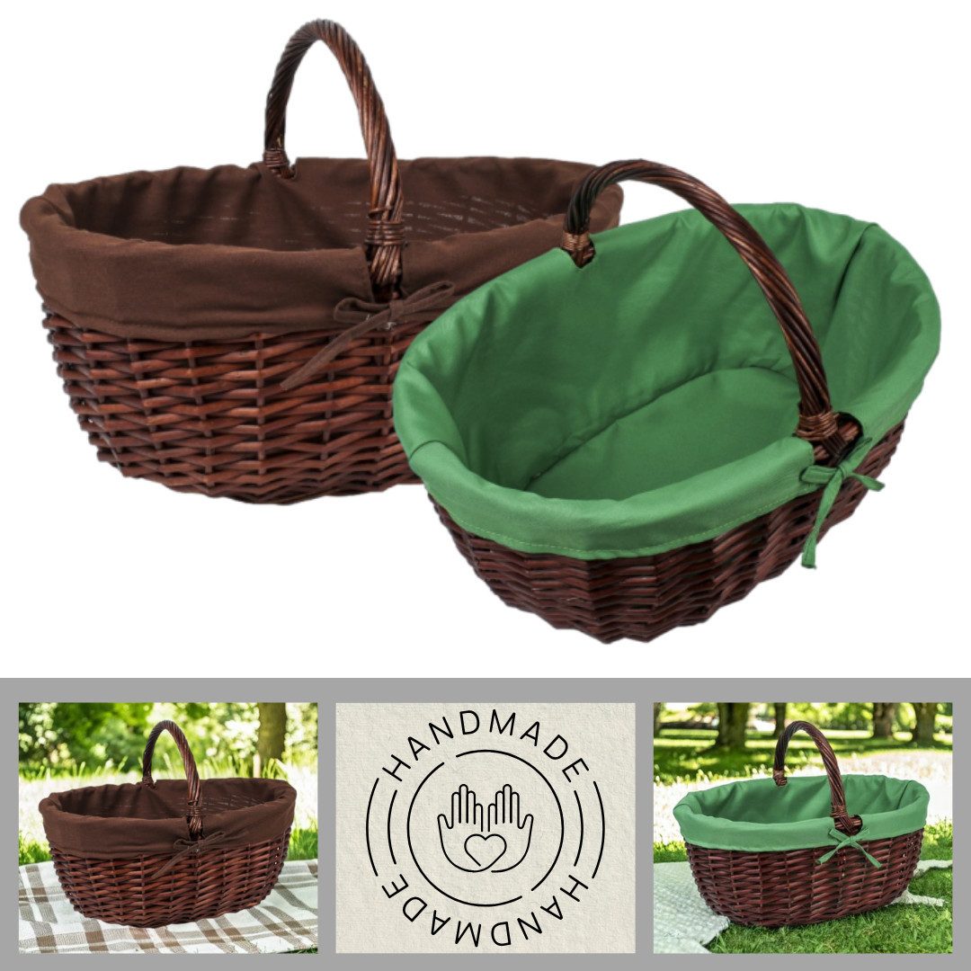 Einkaufskorb Weidenkorb Picknickkorb Einkaufskorb Pilzkorb Natural Wiede Korb