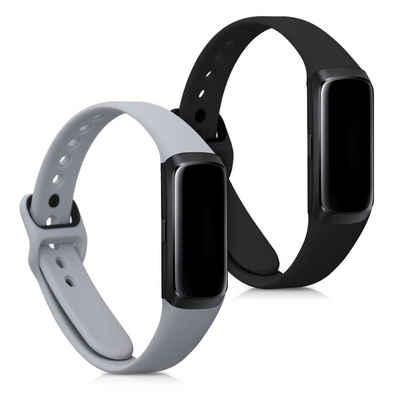kwmobile Uhrenarmband 2x Sportarmband für Samsung Galaxy Fit (SM-R370), Armband TPU Silikon Set Fitnesstracker