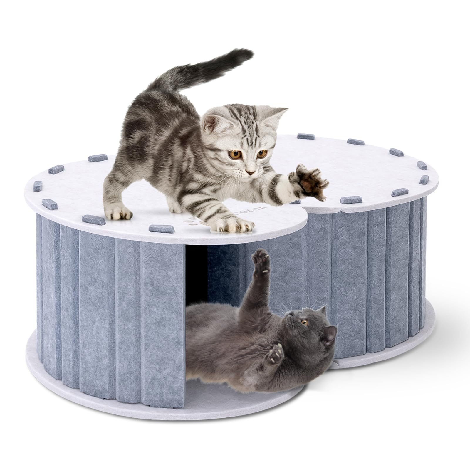 Beaface Tier-Intelligenzspielzeug S-förmiger Katzentunnel, Filz Haustier Ka günstig online kaufen