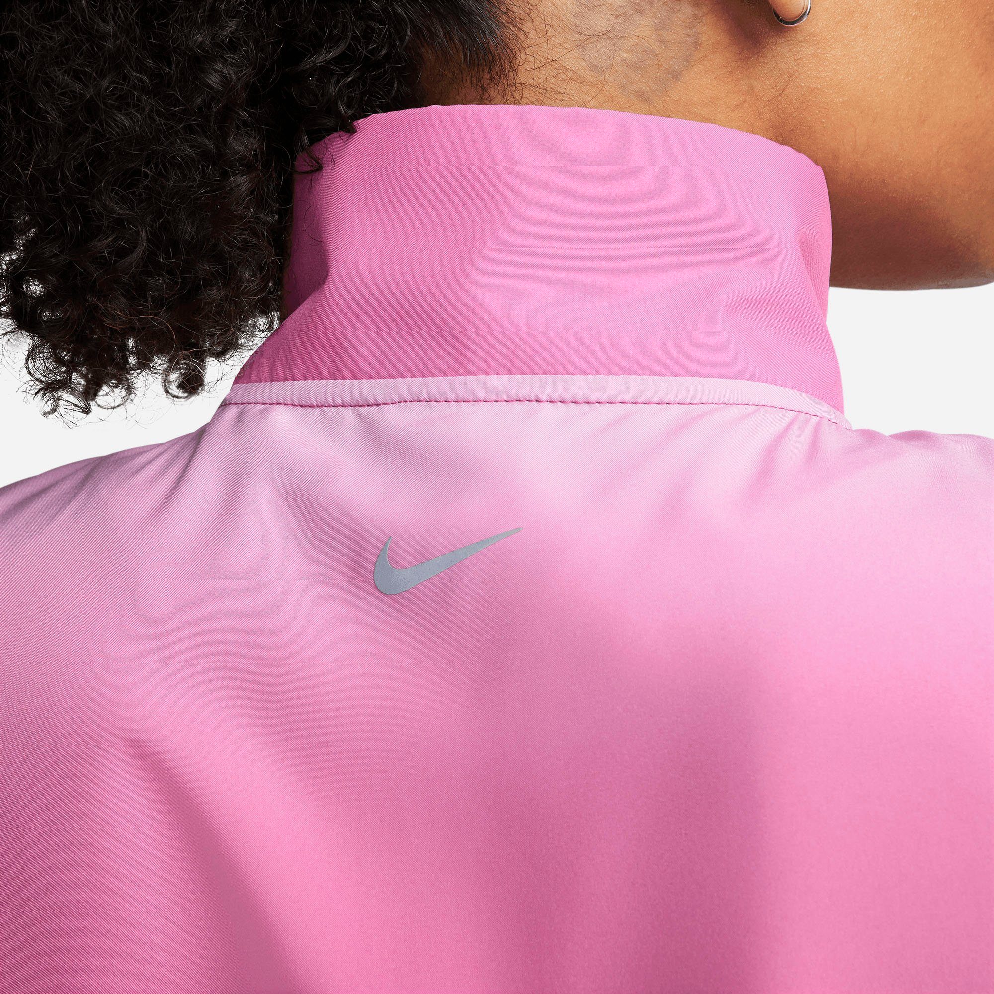 Nike Laufjacke Dri-FIT FUCHSIA/REFLECTIVE Jacket Swoosh Running Women's Run SILV ACTIVE Printed