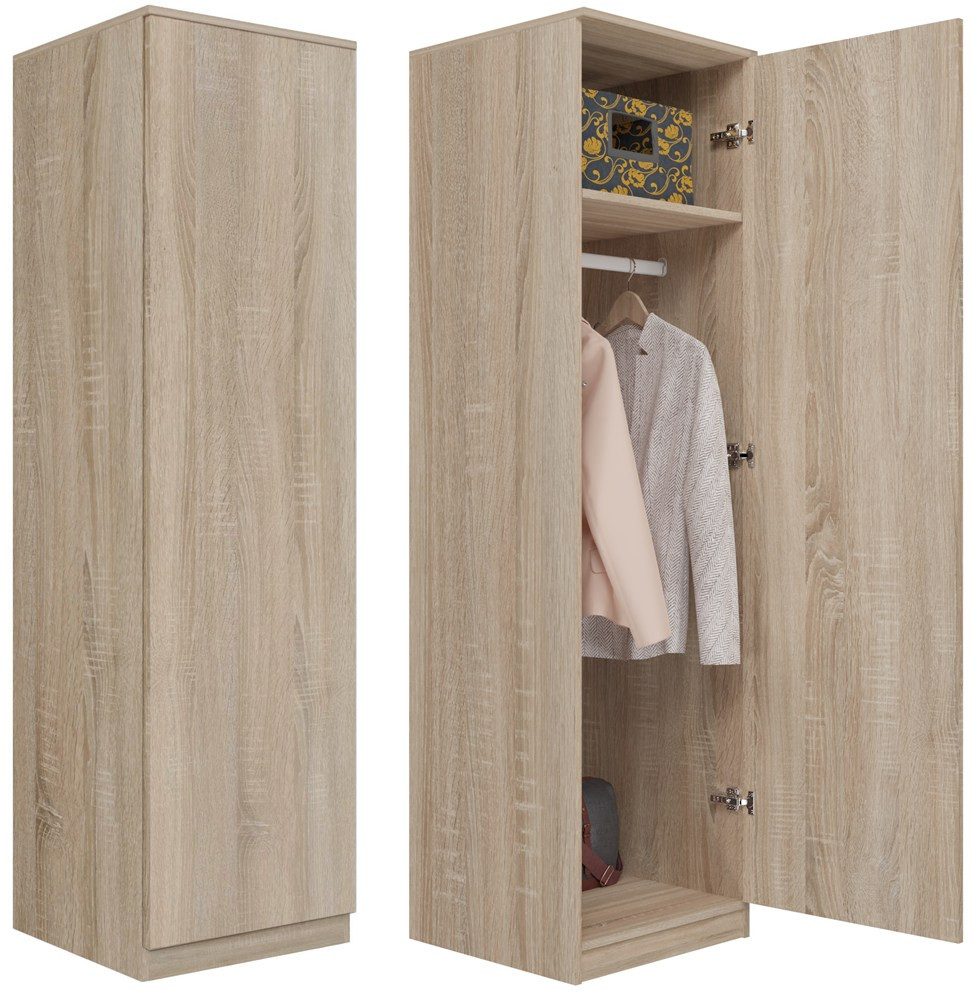 MAGOWA Kleiderschrank Kleiderschrank MALWA SD-50 - mit TIP-ON System (Flexibler Stauraum) Höhe: 180 cm - Breite: 50 cm - Tiefe: 50 cm