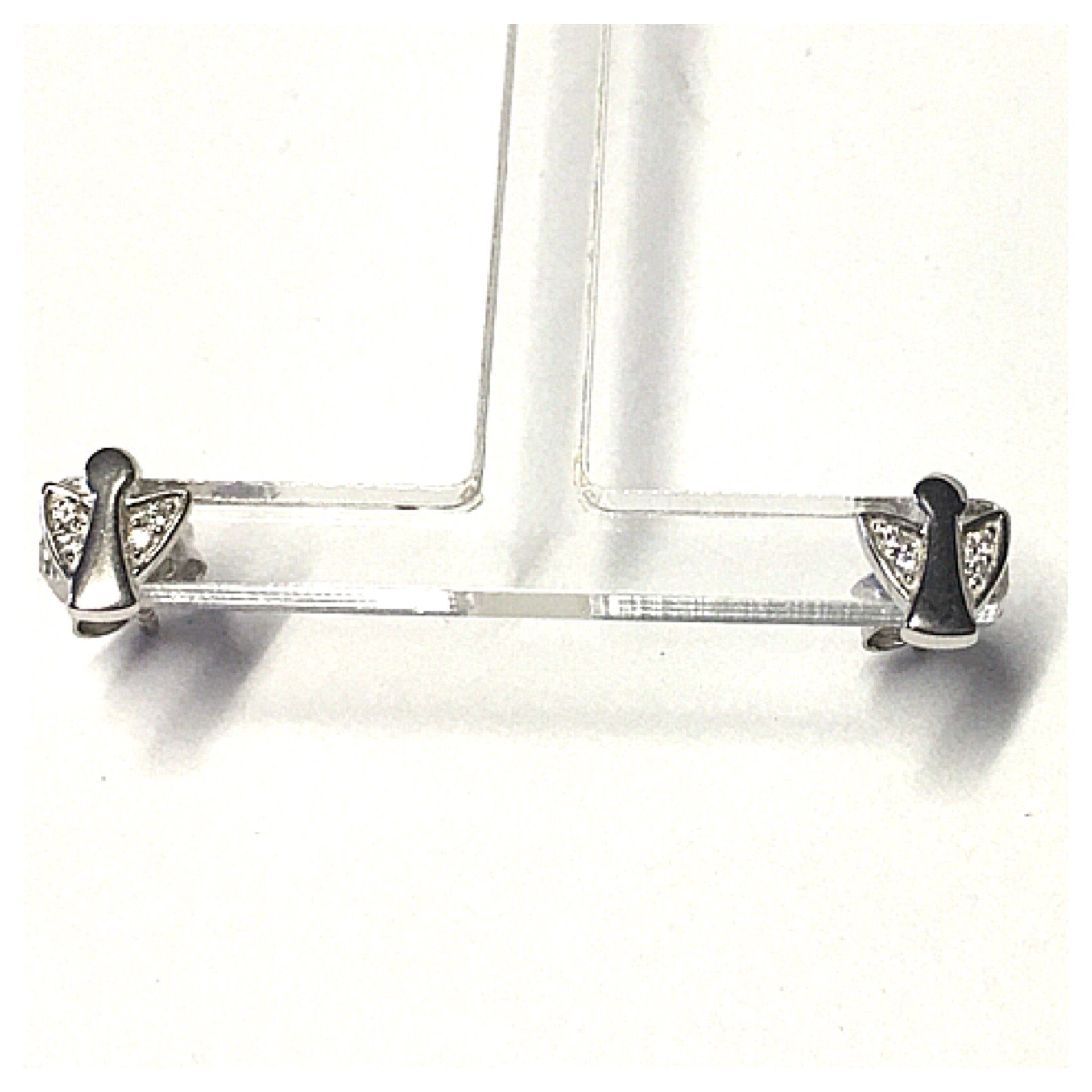 Edelschmiede925 Ohrstecker-Set Edelschmiede925 Engel als Ohrstecker 925/- Silber rhod m Zirkonia
