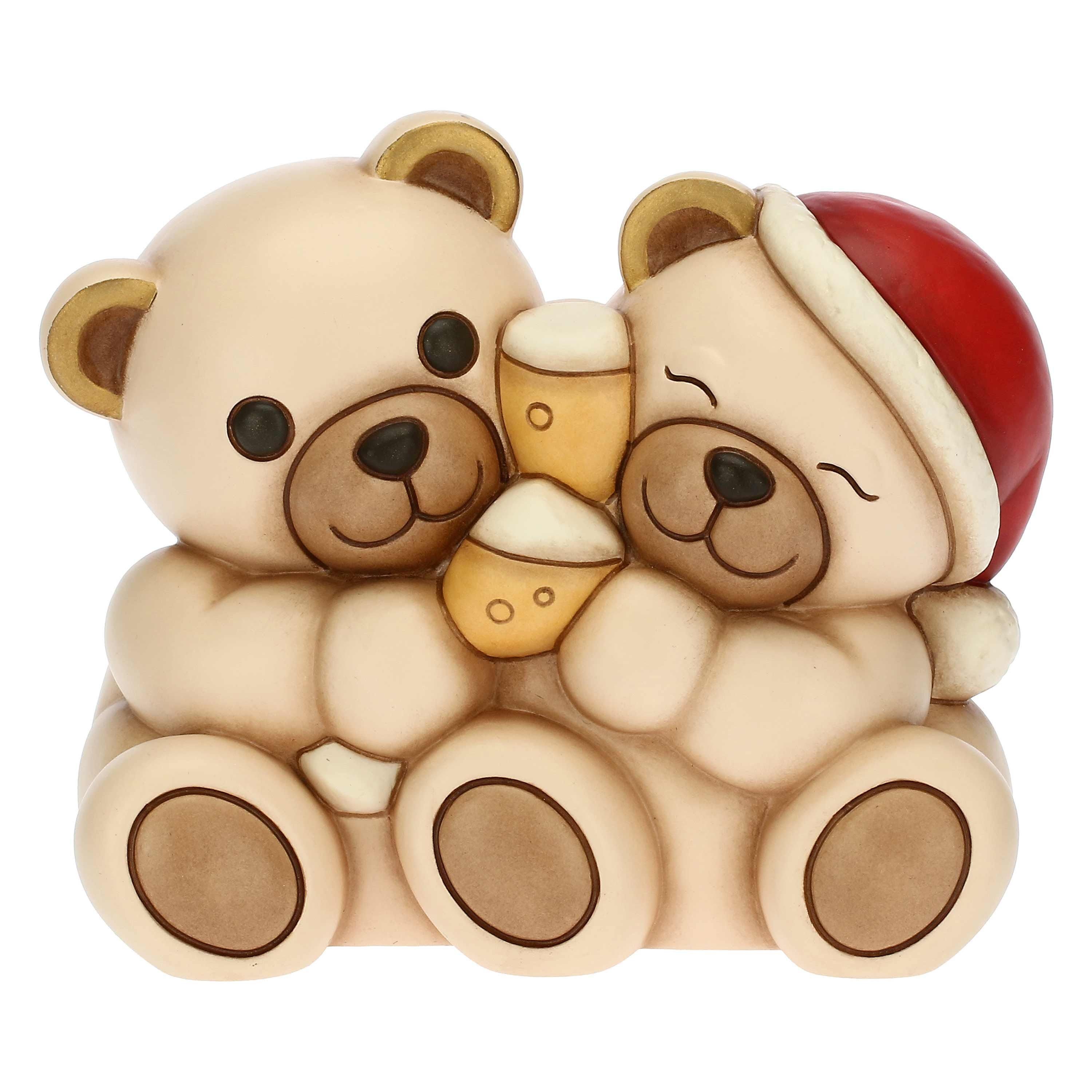 decorations Dekofigur THUN 'Teddypaar Christmas beim 2022 SpA and figurines Anstoßen' THUN