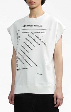 MAISON MARGIELA Sweatshirt MM6 MAISON MARGIELA OFF-WHITE SWEATSHIRT Cap-Sleeve Sweater Pullover J