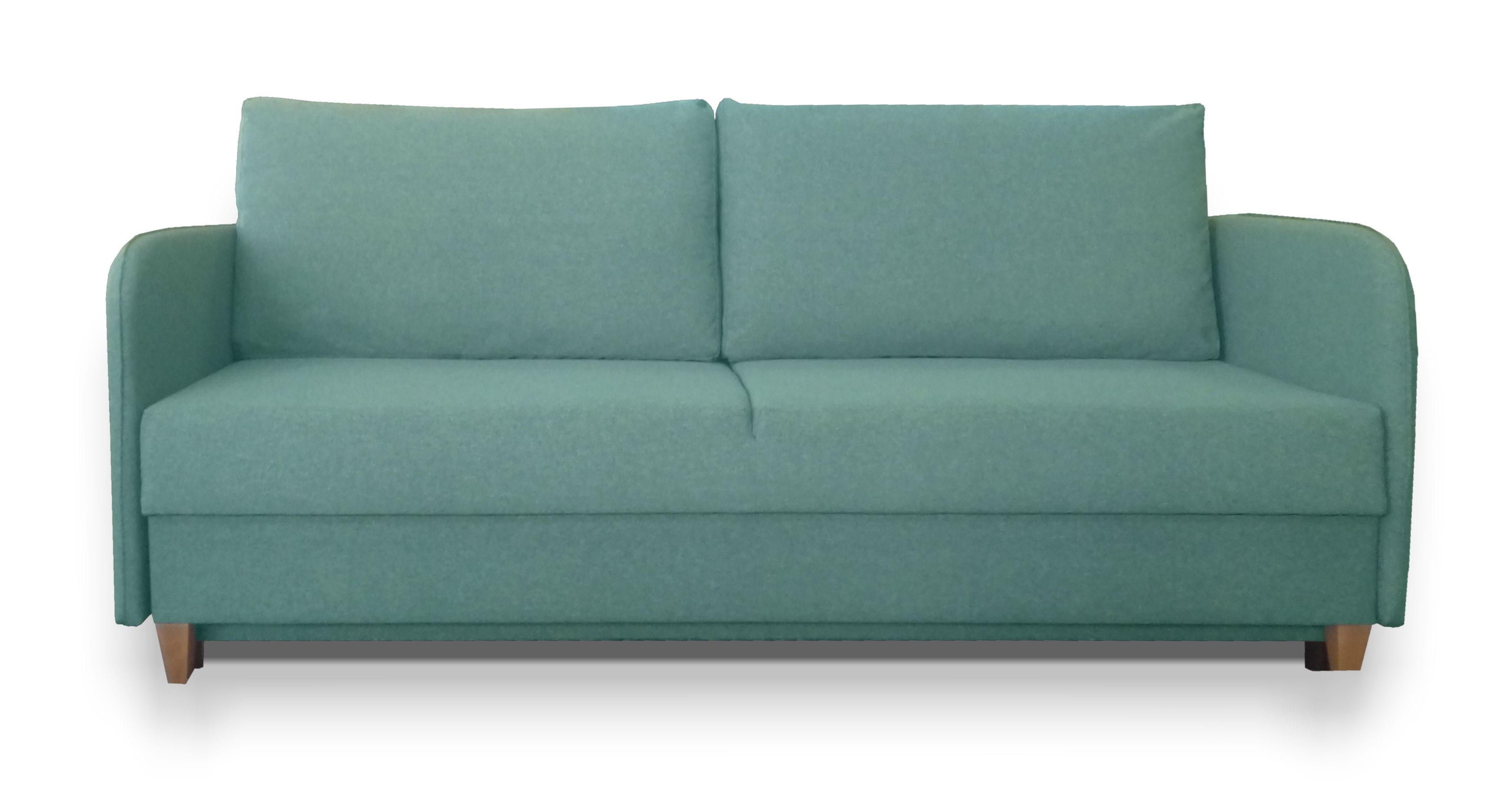 mit 3-Sitzer Dreisitziges Pablo Siblo Schlaffunktion Dreisitzer-Sofa Ausziehbares Bettzeugbehälter - - Grün Sofa