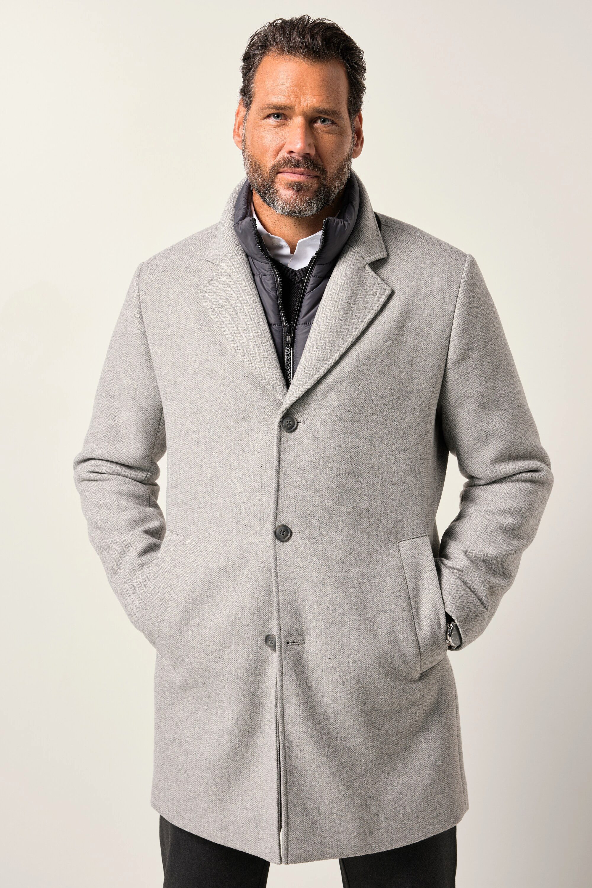 JP1880 Kurzmantel JP1880 Wollmix-Mantel Wollanteil Nylon-Einsatz günstig online kaufen