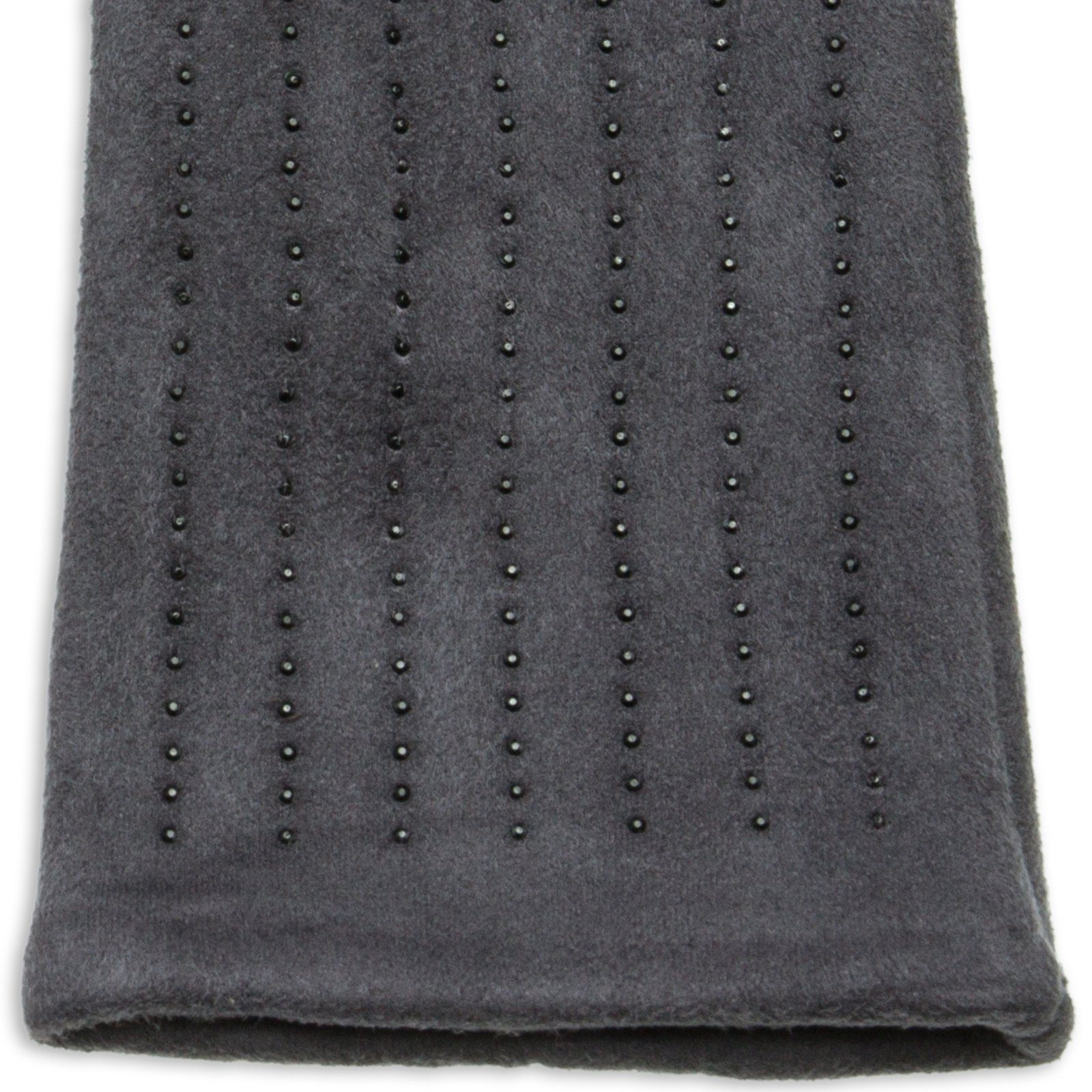 Strickhandschuhe Handschuhe Touchscreen und elegante Damen Strass Funktion mit grau klassisch Dekor GLV011 Caspar