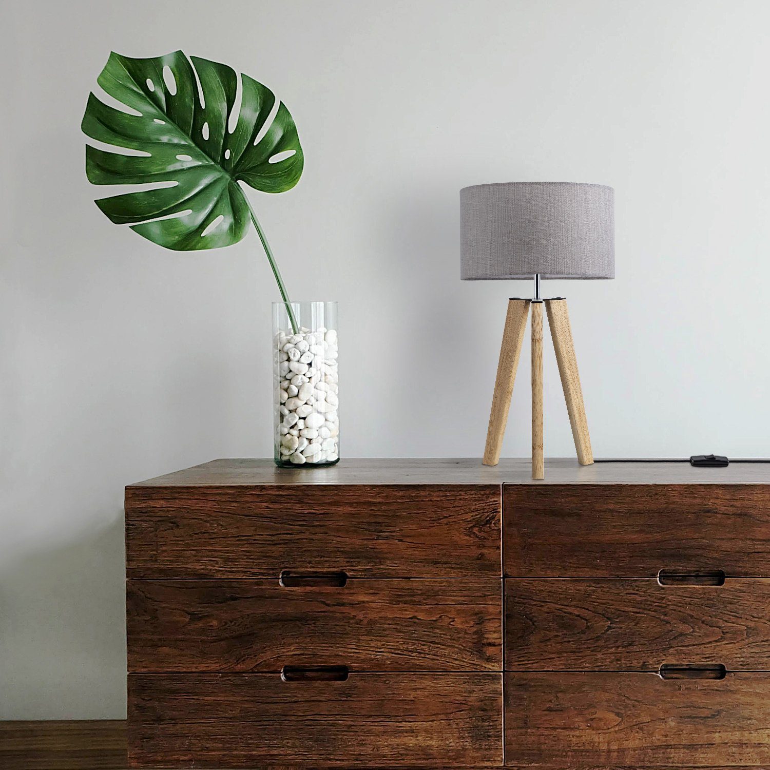 Paco Home Tischleuchte Canvas uni Color, ohne Leuchtmittel, Stehlampe Vinta günstig online kaufen