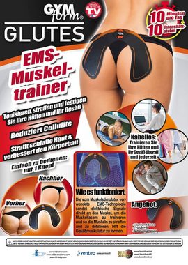 Gymform® EMS-Po-Trainer Glutes, EMS Muskeltrainer für Hüften, Gesäß, Po - Stimulationsgerät elektrisch