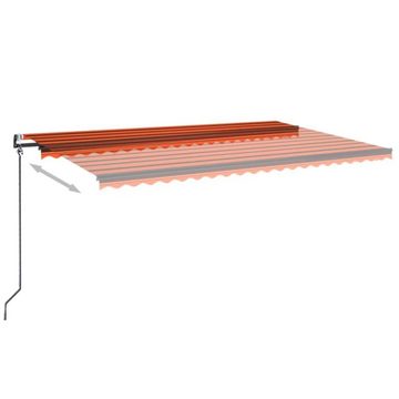 furnicato Markise Automatisch Einziehbar 500x350 cm Orange und Braun