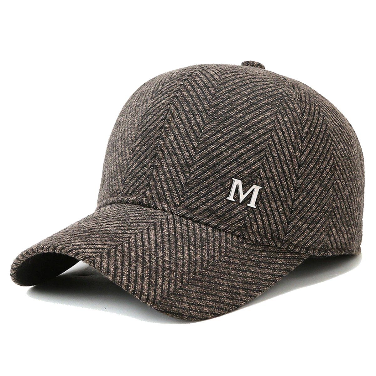 Baseball Cap Wintercap mit Ohrenklappen Winter Herren Ohrenschutz Baseballcap Cap