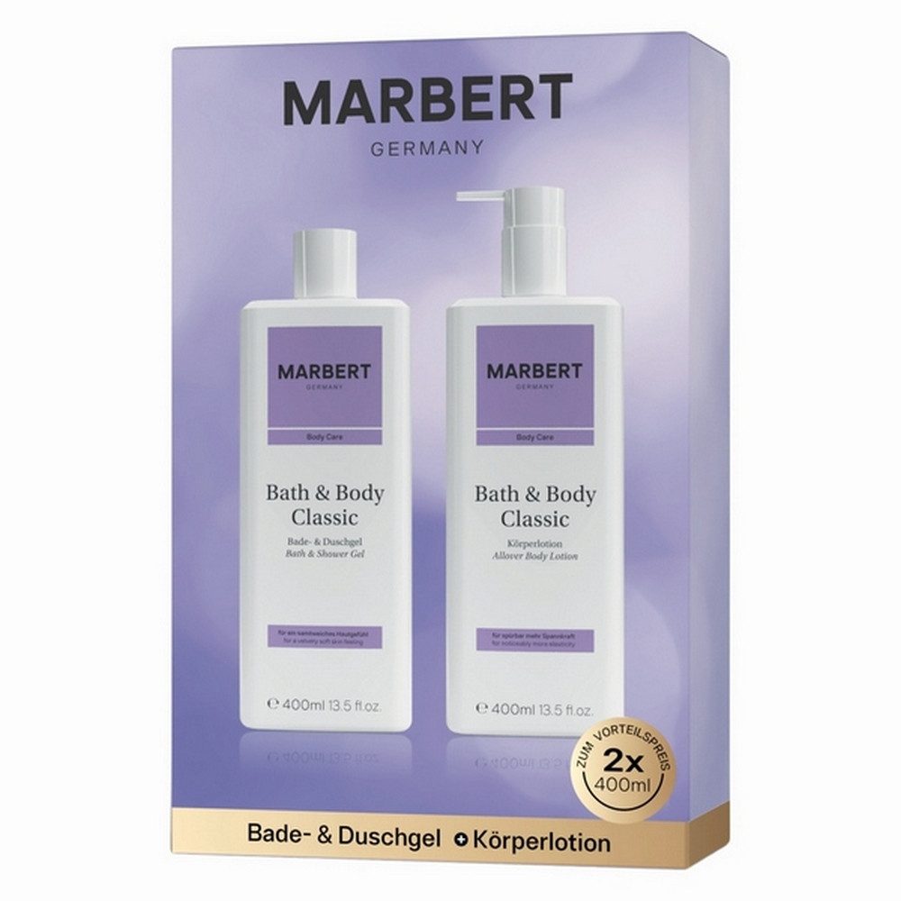 Marbert Körperpflegemittel Bath & Body Classic Bundle – Duschgel & Bodylotion je 400 ml