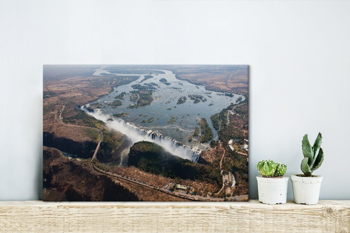 Leinwandbild Wandbild OneMillionCanvasses® Wanddeko, Die Aufhängefertig, (1 30x20 St), Afrika, in cm Victoriafälle Leinwandbilder,