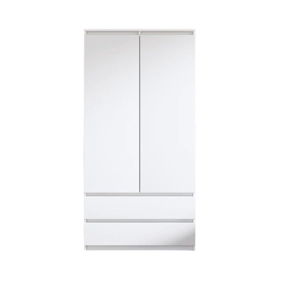 Furnica Kleiderschrank Garderobe Weiß Matt, 2 günstig online kaufen