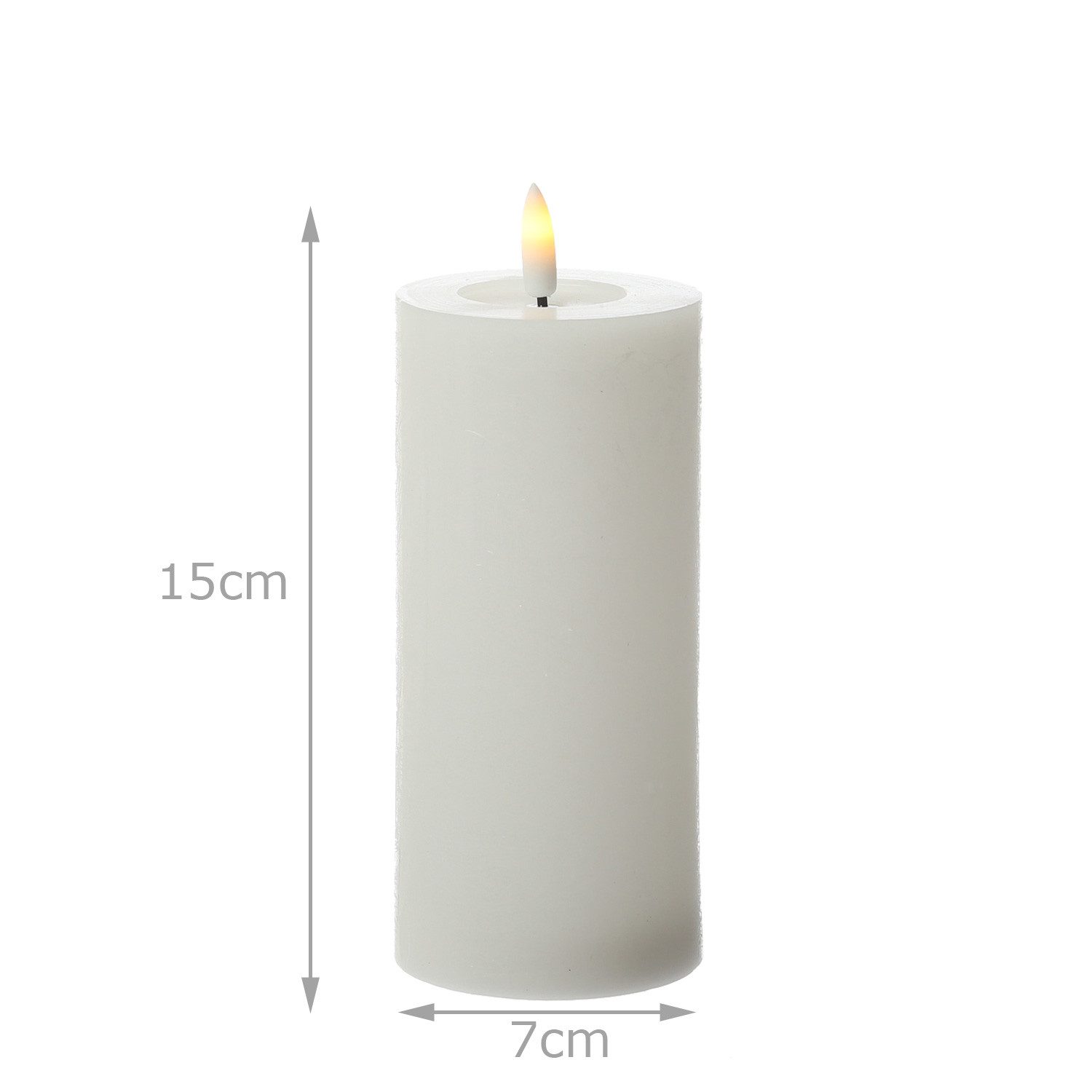 Adilina LED-Kerze Kerzenset LINA Rustik Optik für Adventskranz 7x15cm Timer weiß 4St, LED Classic, warmweiß (2100K bis 3000K)