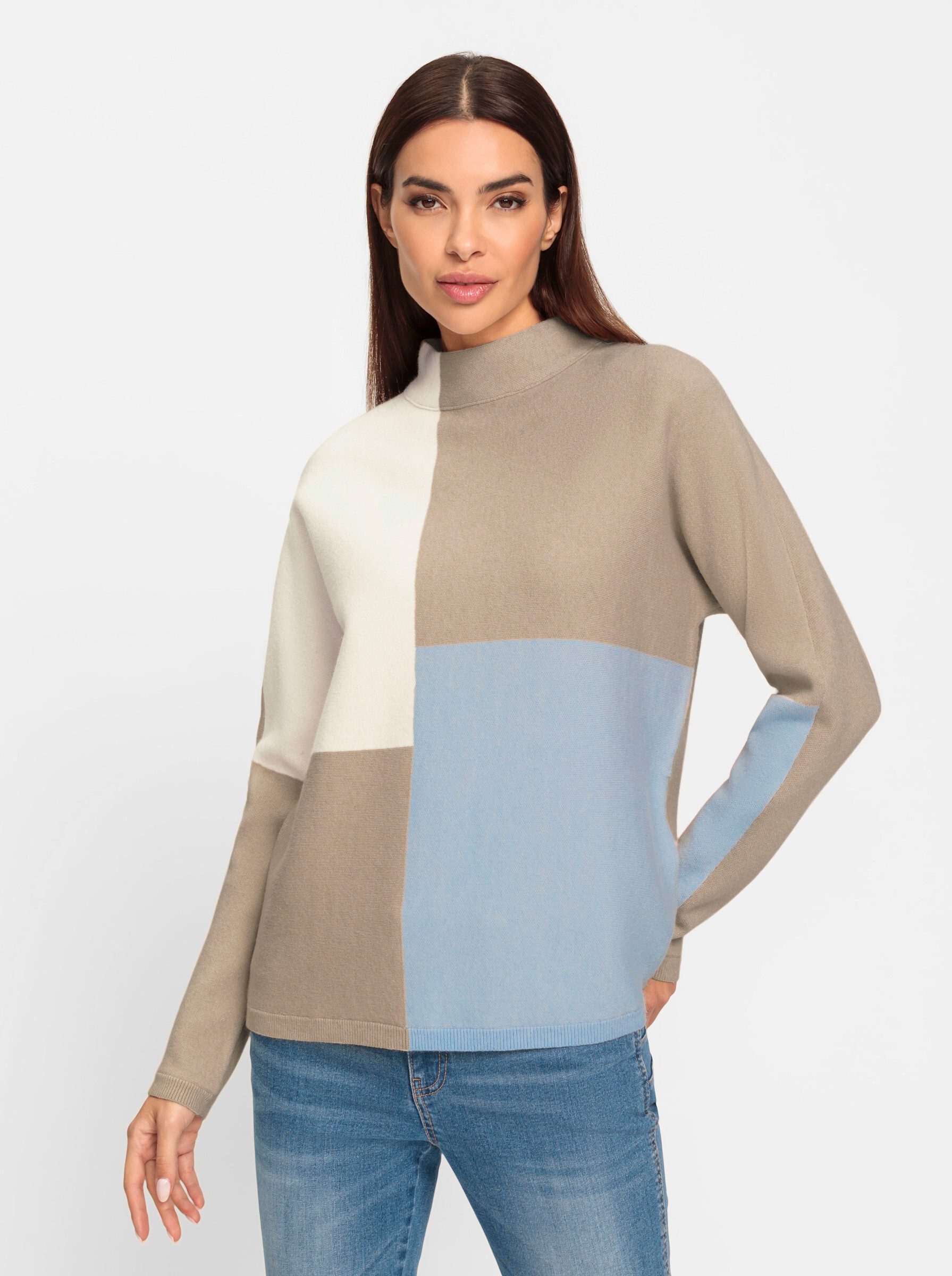 heine Strickpullover Stehkragenpullover günstig online kaufen