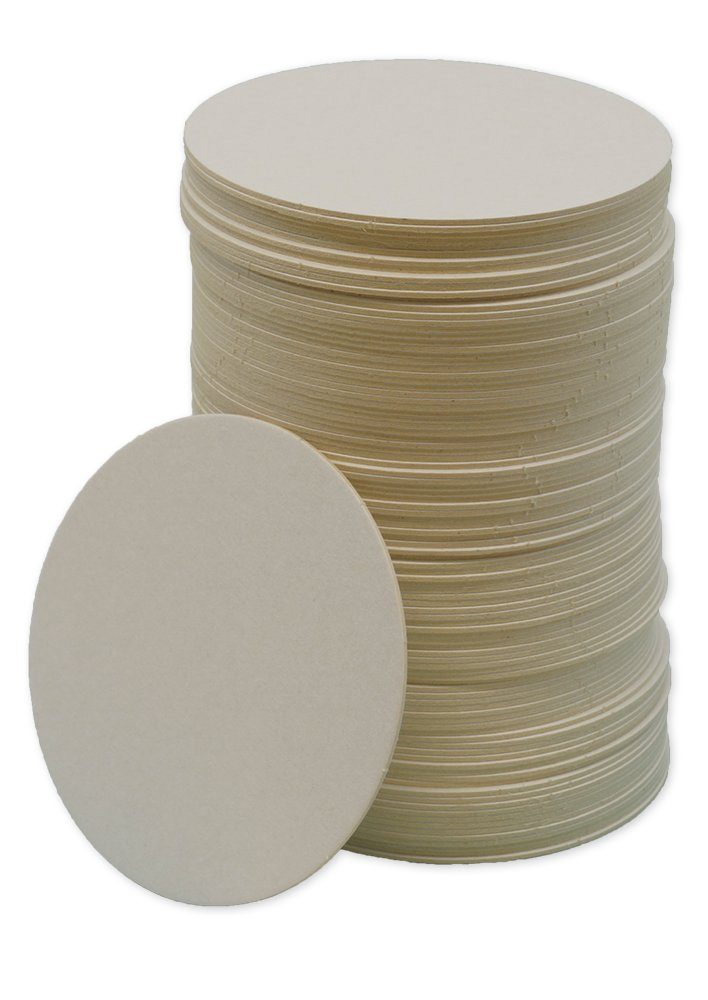 TimeTEX Becheruntersetzer Blanko Bierglasuntersetzer rund, 100 Stück