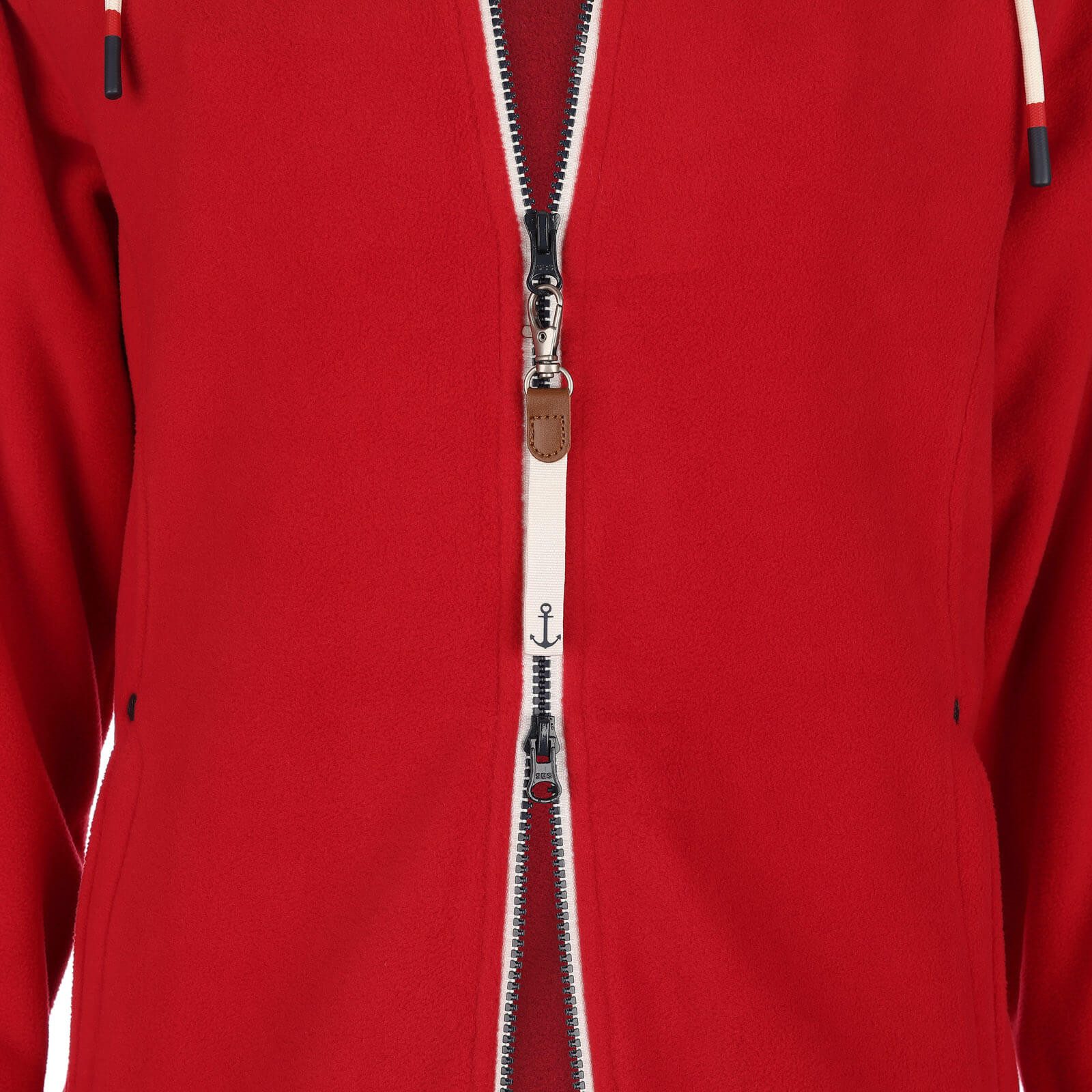 Dry Fashion Fleecejacke Norden Damen Jacke Norden mit Kapuze - Windabweisend mit taillierten Schnitt