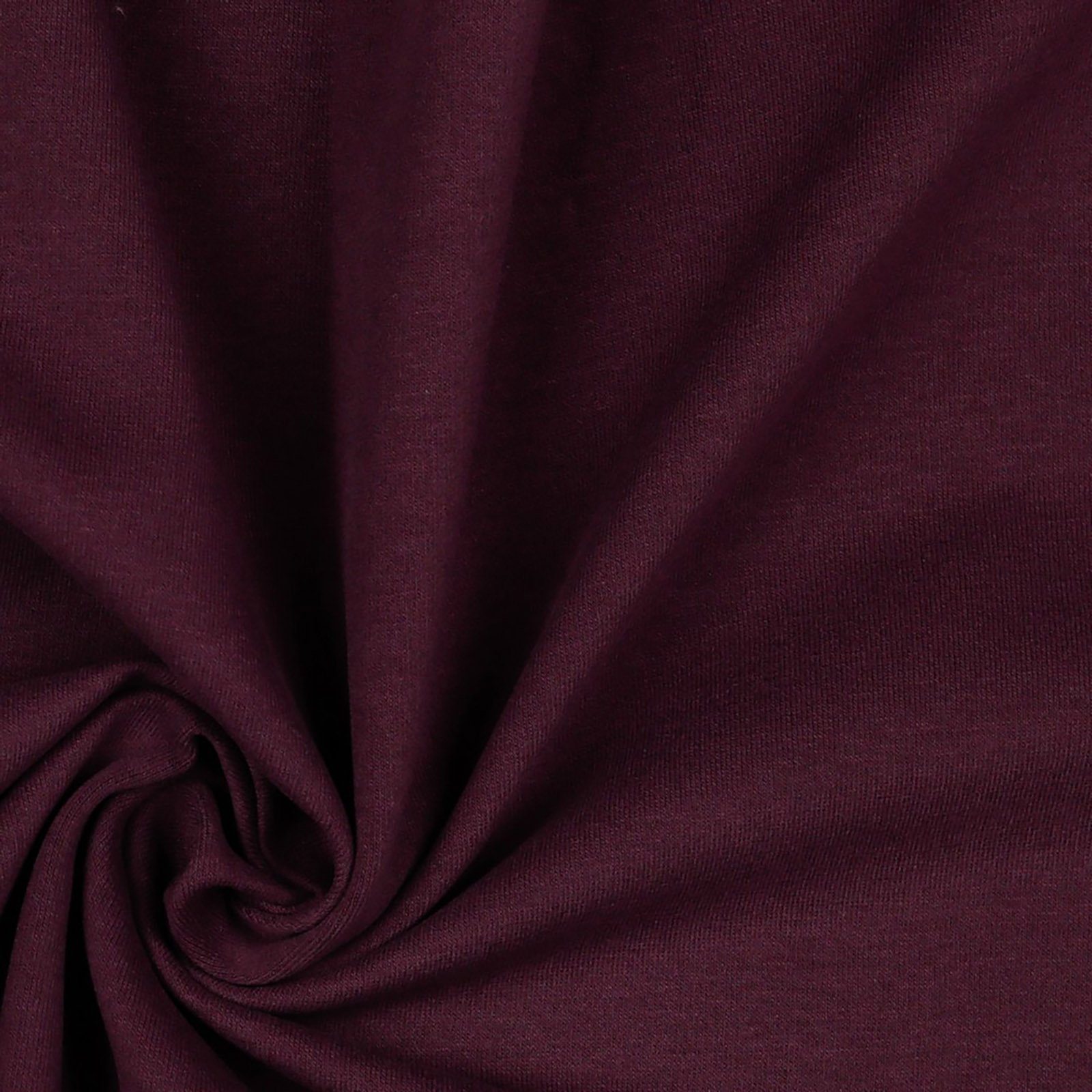 maDDma Stoff 0,5m Bio Sweat Meterware Softsweat Baumwolle nachhaltiger Stoff, 056 - aubergine