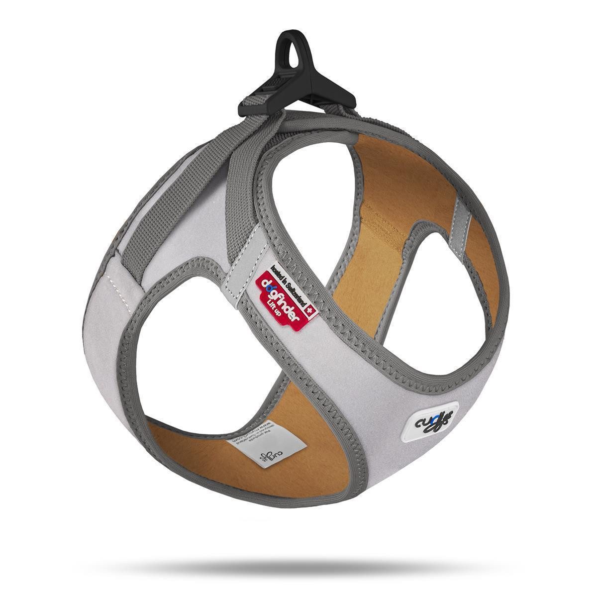 Curli Hunde-Geschirr Curli Vest Harness curli Clasp Glow Gray S