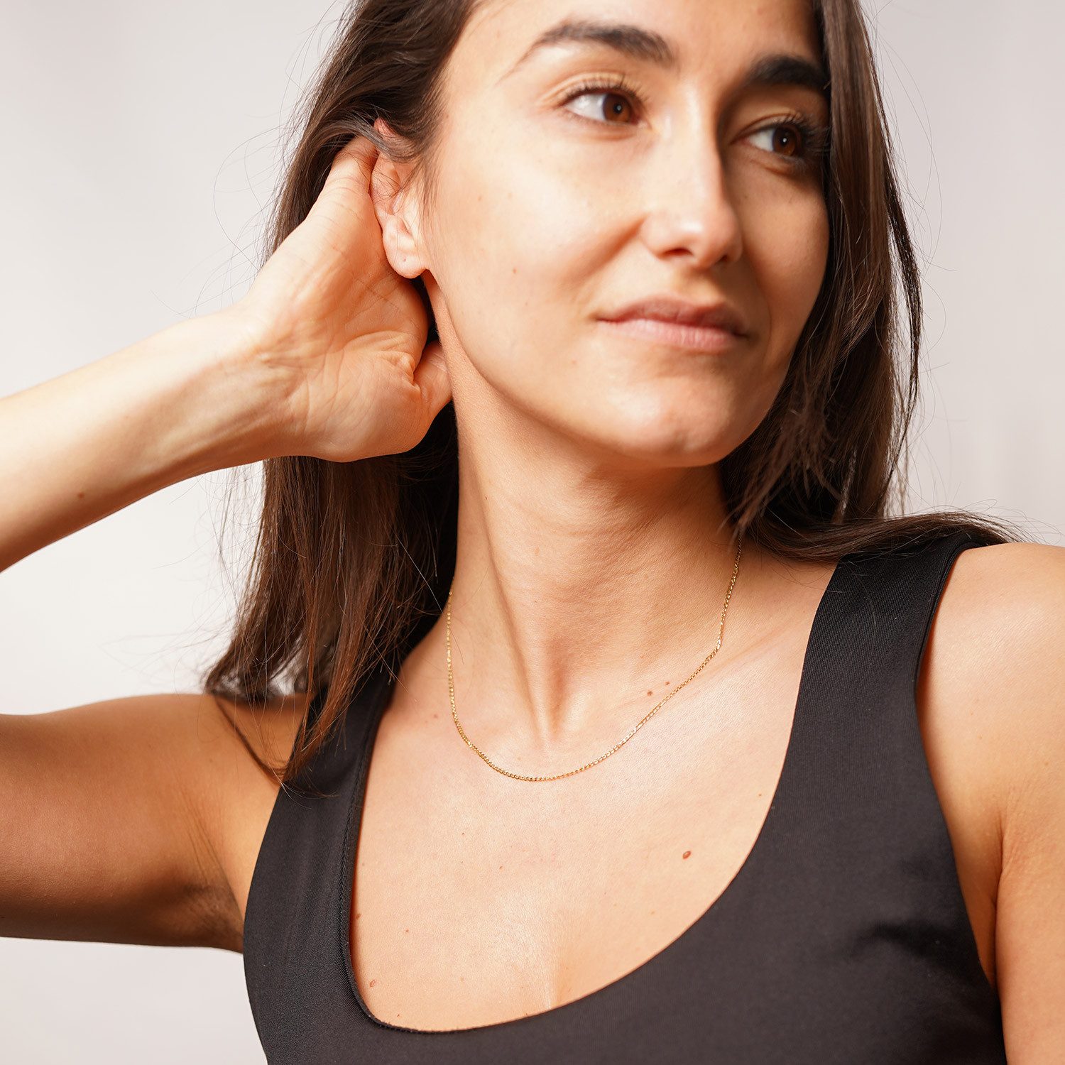 trendor Panzerkette Panzerkette 585 Gold / 14 Karat Weitpanzer-Collier 1,6 mm