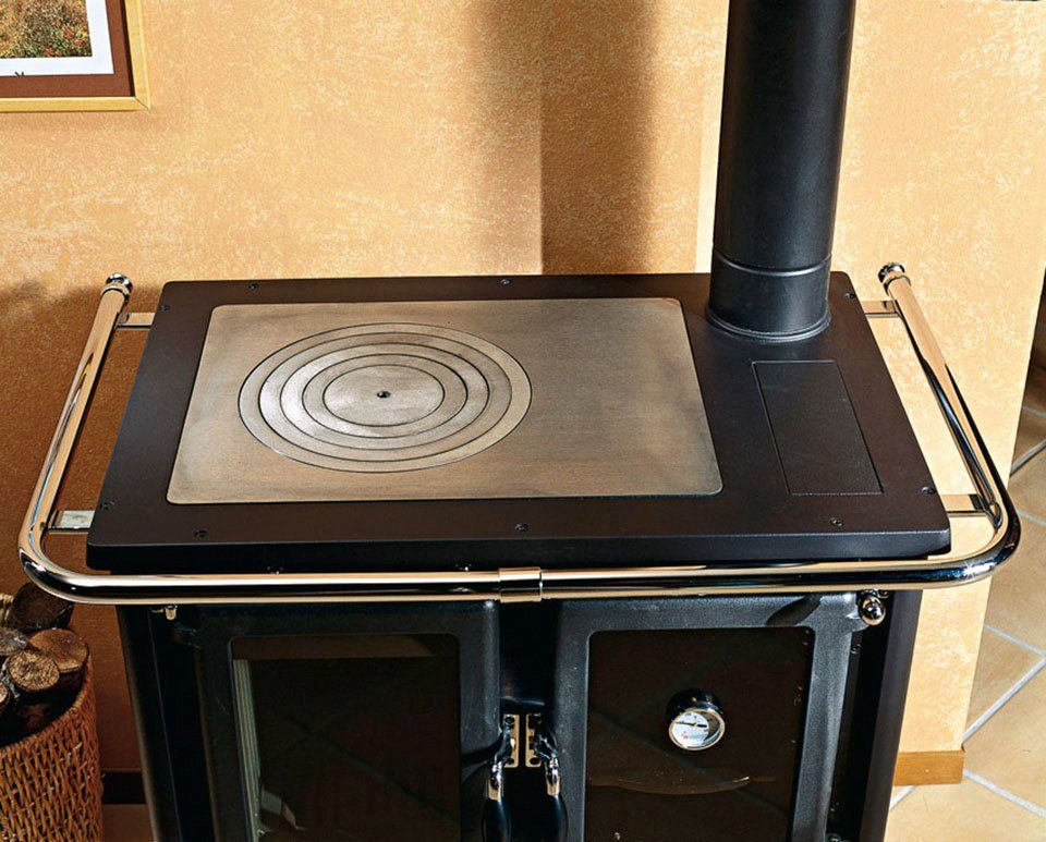 La Nordica Festbrennstoffherd Küchenherd »ROSETTA« 16.Ceramica, 7,9 kW, Zeitbrand