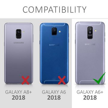 kwmobile Handyhülle Case für Samsung Galaxy A6+/A6 Plus (2018), Hülle Silikon metallisch schimmernd - Handyhülle Cover