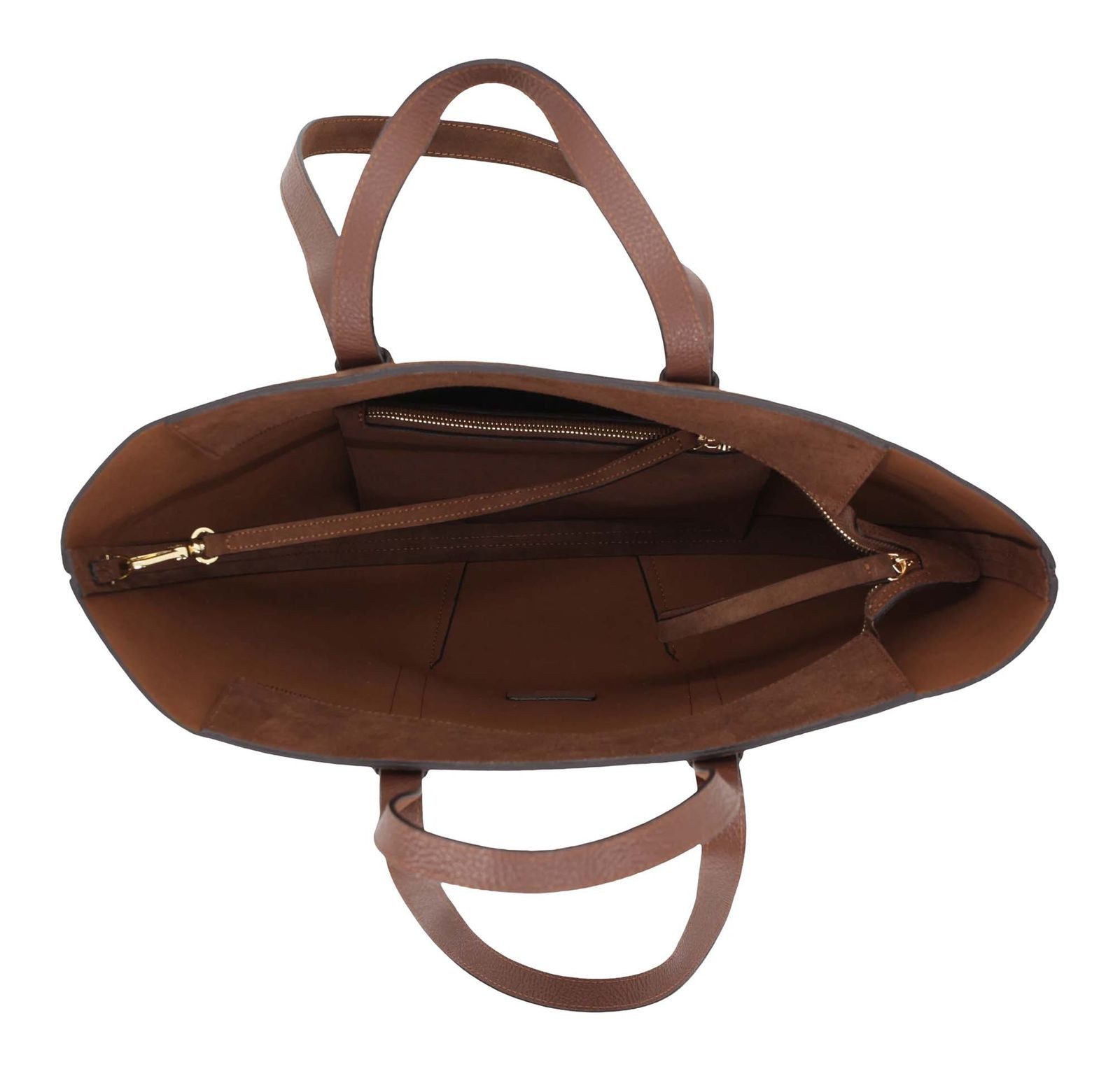 Abro Schultertasche Shopper Cosmo (Set, 2-tlg), aus echtem Rindsleder