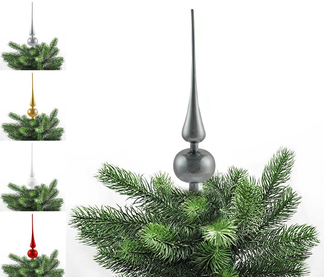 JACK Christbaumspitze JACK Kunststoff Christbaumspitze Spitze Höhe 28cm Ø 6cm Weihnachtsbaum, bruchsicherer Kunststoff in schöner Optik
