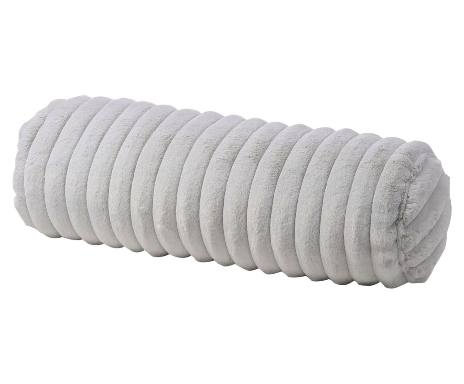 Gözze Dekokissen VITO, Silbergrau, Breitcordoptik, 20 x 60 cm, mit Füllung und Reißverschluss