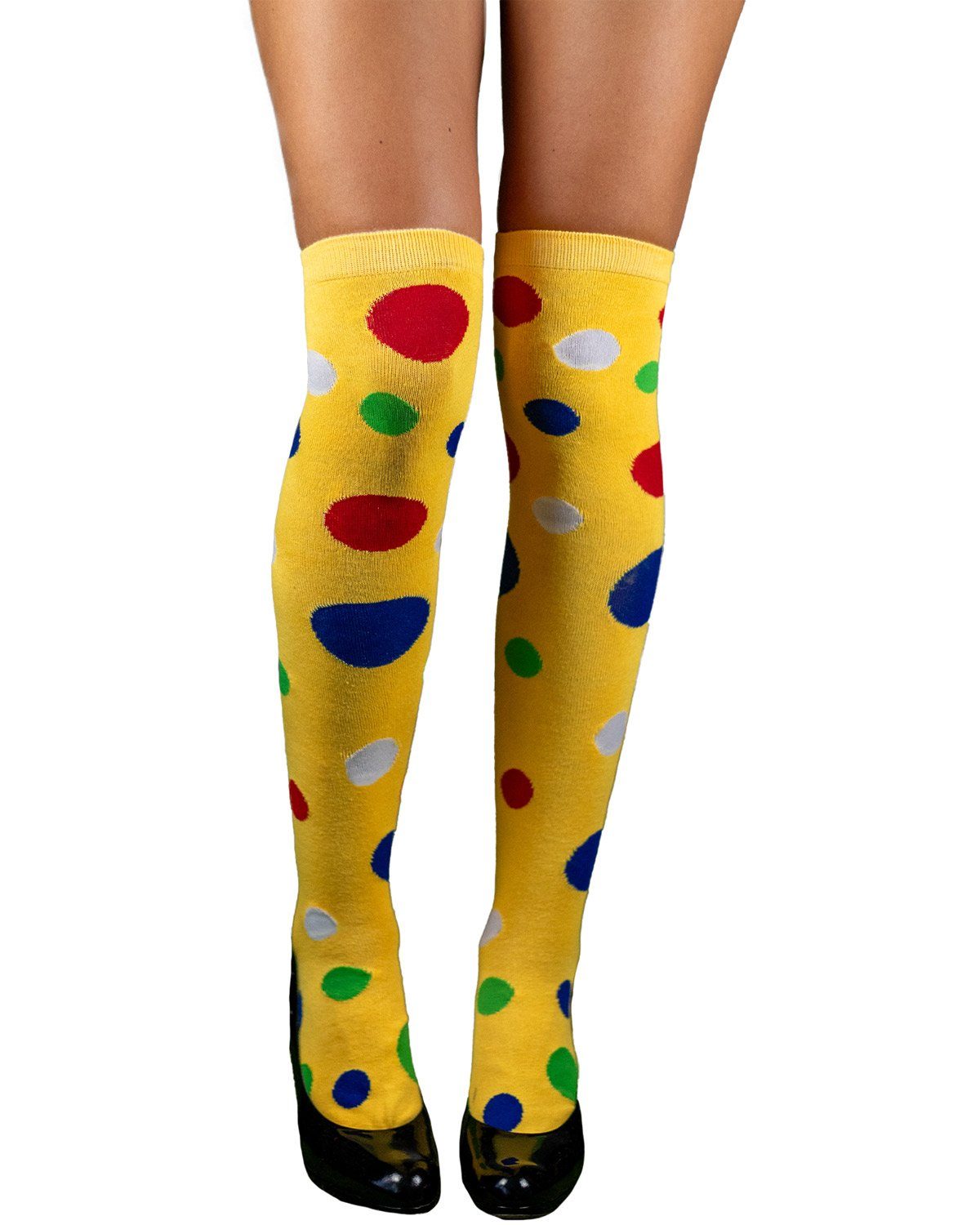 Kostüm Overknees Clown Kniestrümpfe 'Polka Dot' - 414030