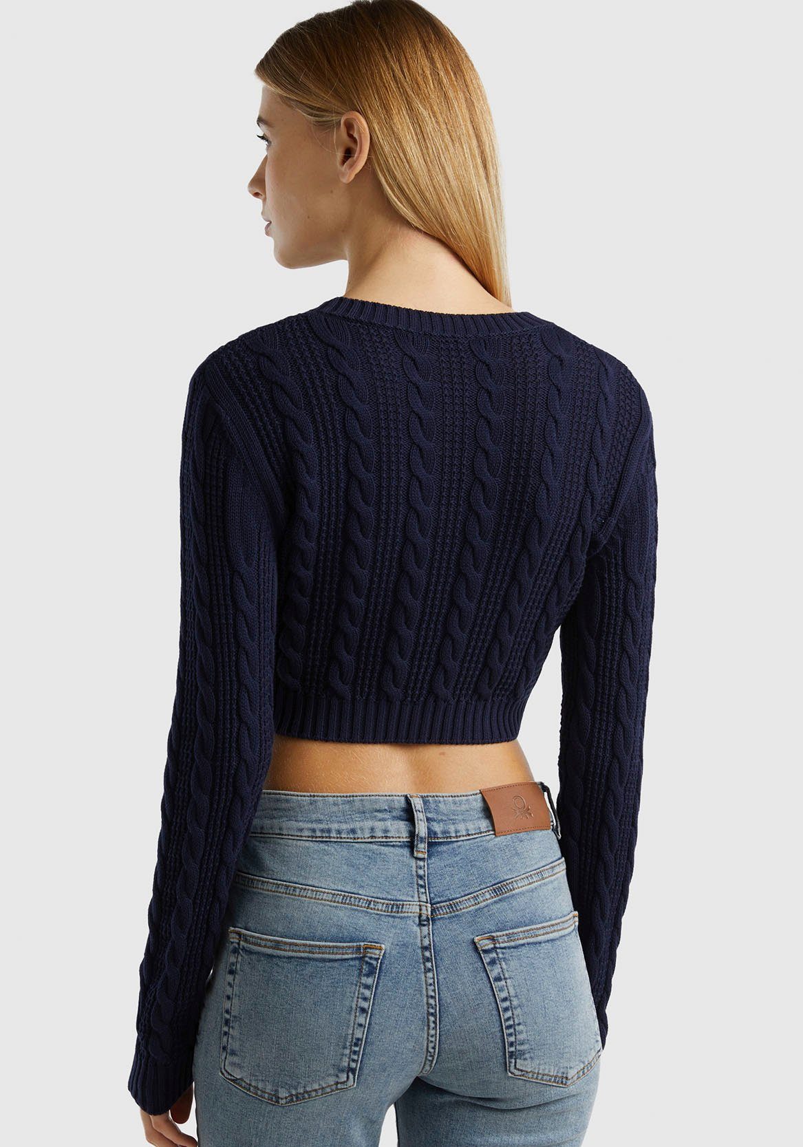 United Colors of Benetton Rundhalspullover cropped günstig online kaufen