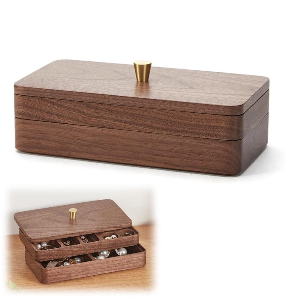 BlingBin Aufbewahrungsbox Schmuckaufbewahrung, Holz Schmuckkästchen, Massiv günstig online kaufen