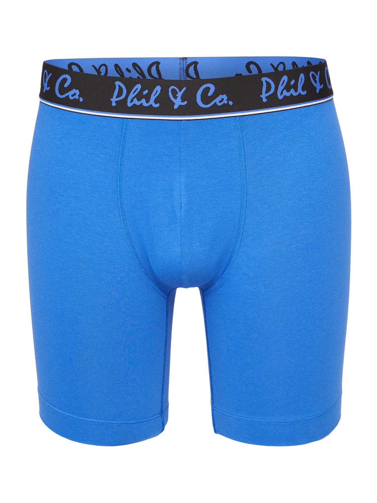 & Langer Long Boxer Phil Jersey black Retro-Shorts Boxer-Brief Boxer (3-St) Unterhose blue Co.