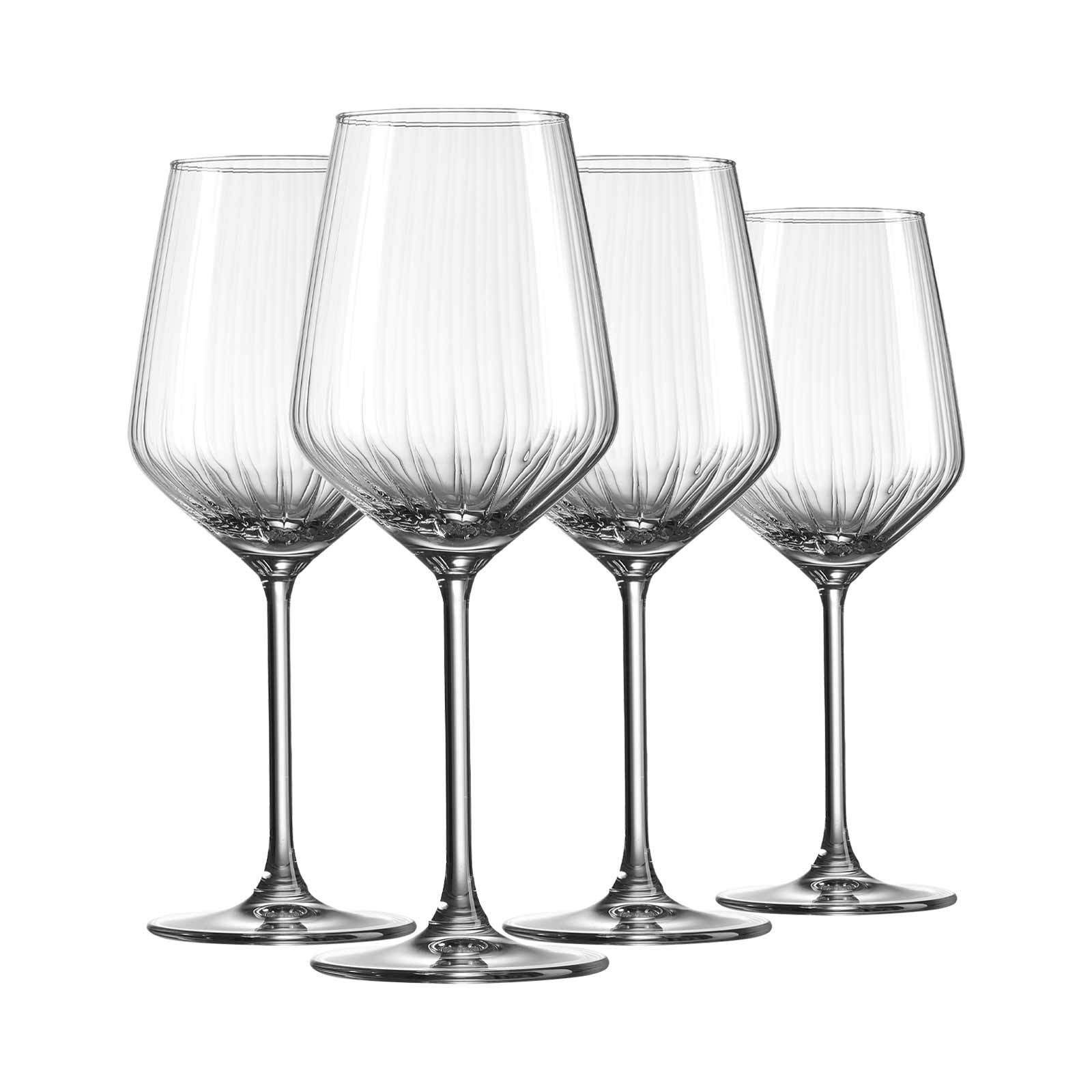 Ritzenhoff & Breker Weißweinglas Jive Weißweingläser 370 ml 4er Set, 4-tlg., Glas