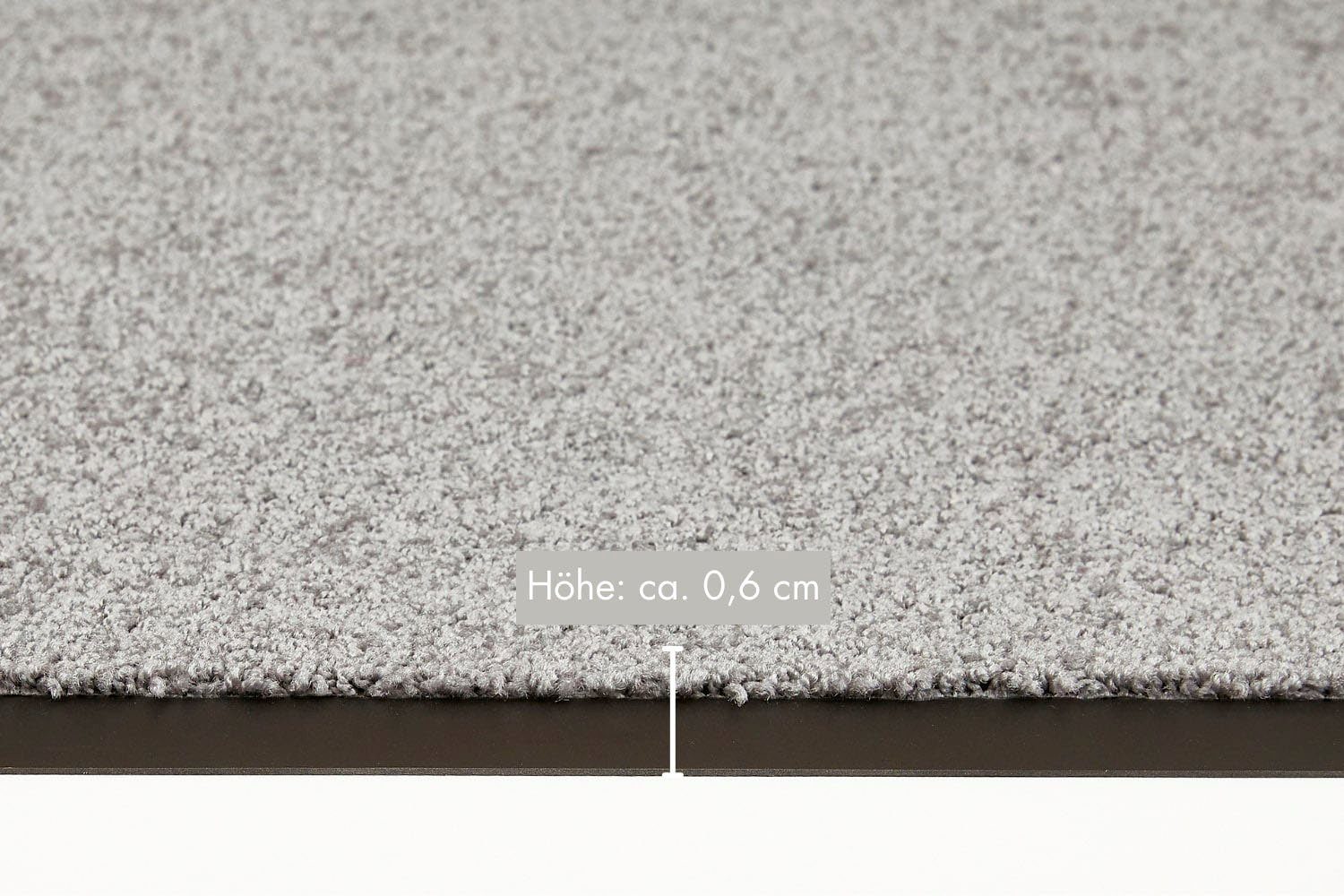 Fußmatte Verdi, 6 Höhe: überdachten rechteckig, waschbar Andiamo, silber auch mm, Außenbereich geeignet, für Schmutzfangmatte,