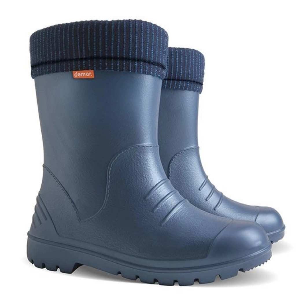 Demar Demar Ultralight Kids Warm Lined Rain Ботинки Wellies Dino Резиновые сапоги
