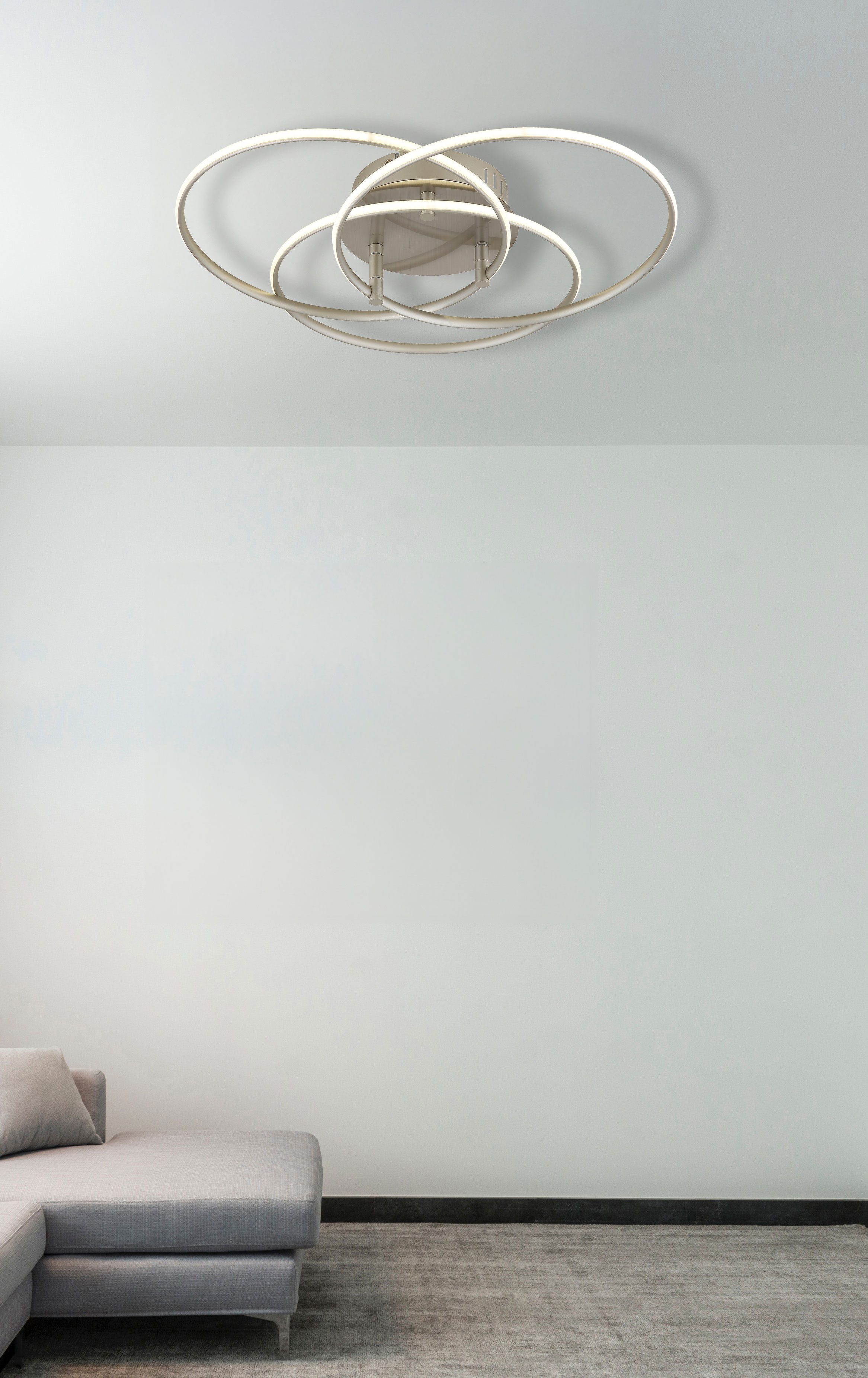 GLOBO LIGHTING Deckenleuchte KOMBOS, LED fest integriert, Warmweiß, Deckenlampe Wohnzimmer-Leuchte Schlafzimmer-Leuchte Flur Küche