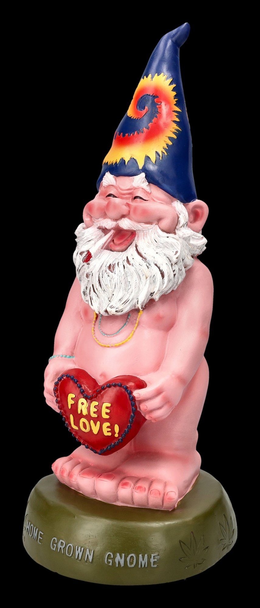 Figuren Shop GmbH Gartenzwerg Gartenzwerg Figur - Hippie Gnom Free Love