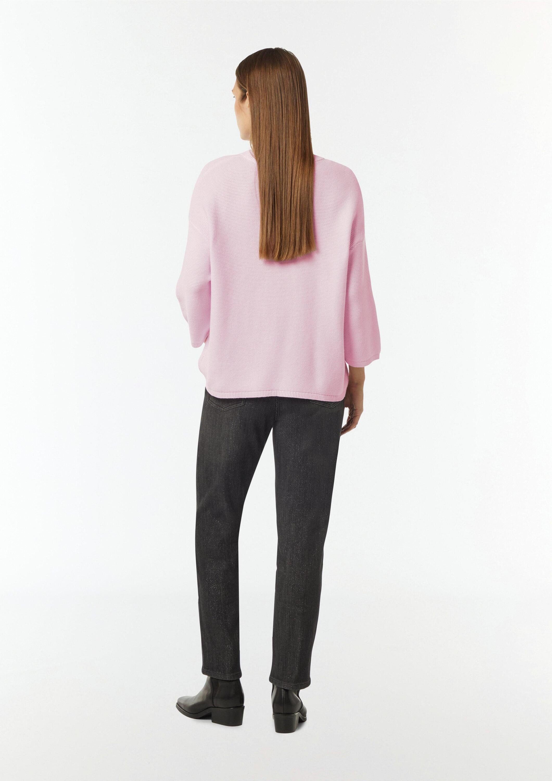 comma 3/4 Arm-Pullover Strickpullover Strickpullover im Relaxed Fit mit 3/4-Ärmeln