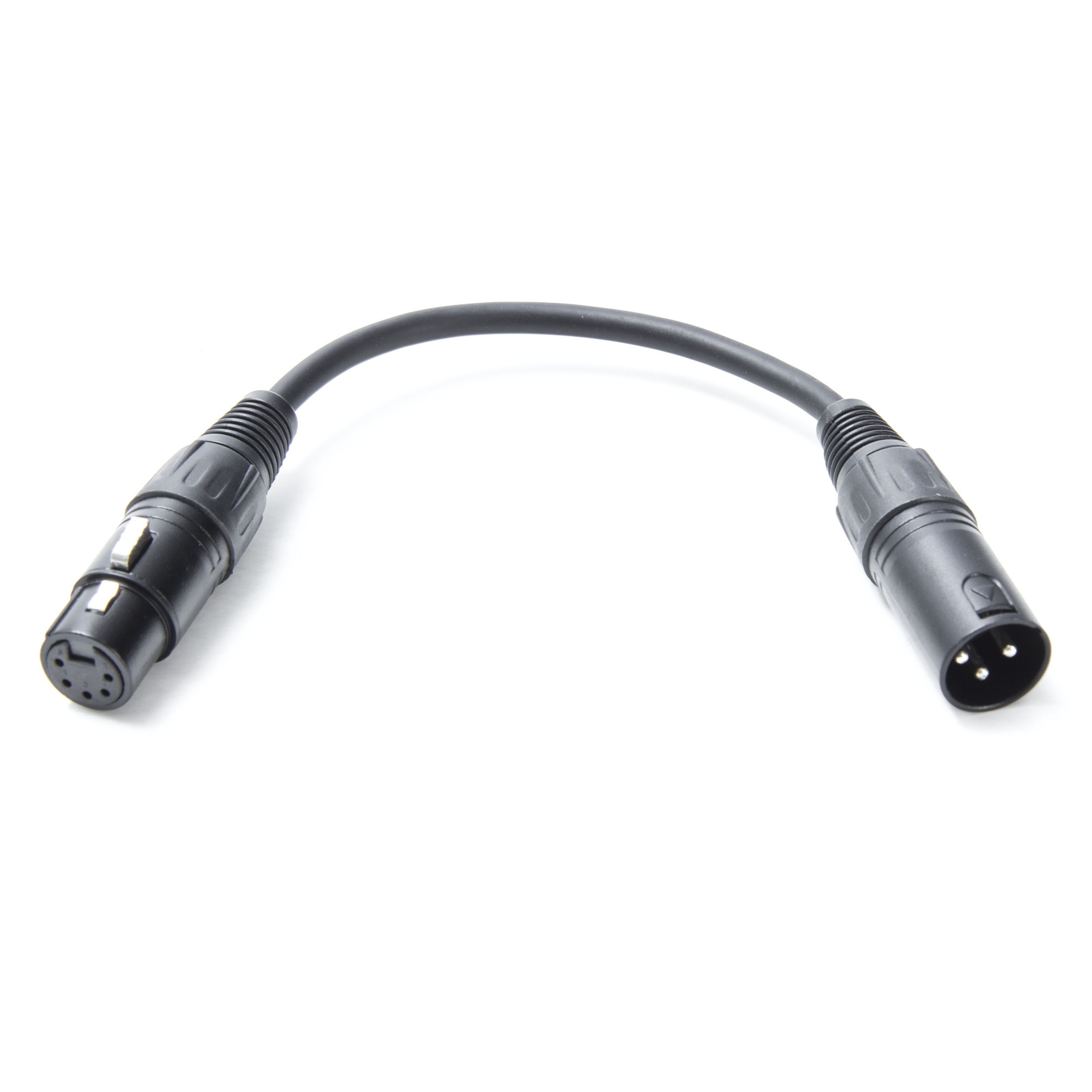 lightmaXX Lampen-Verbindungskabel, DMX Adapter Kabel, XLR 5 Pol Female zu 3 Pol Male, Datenübertragung