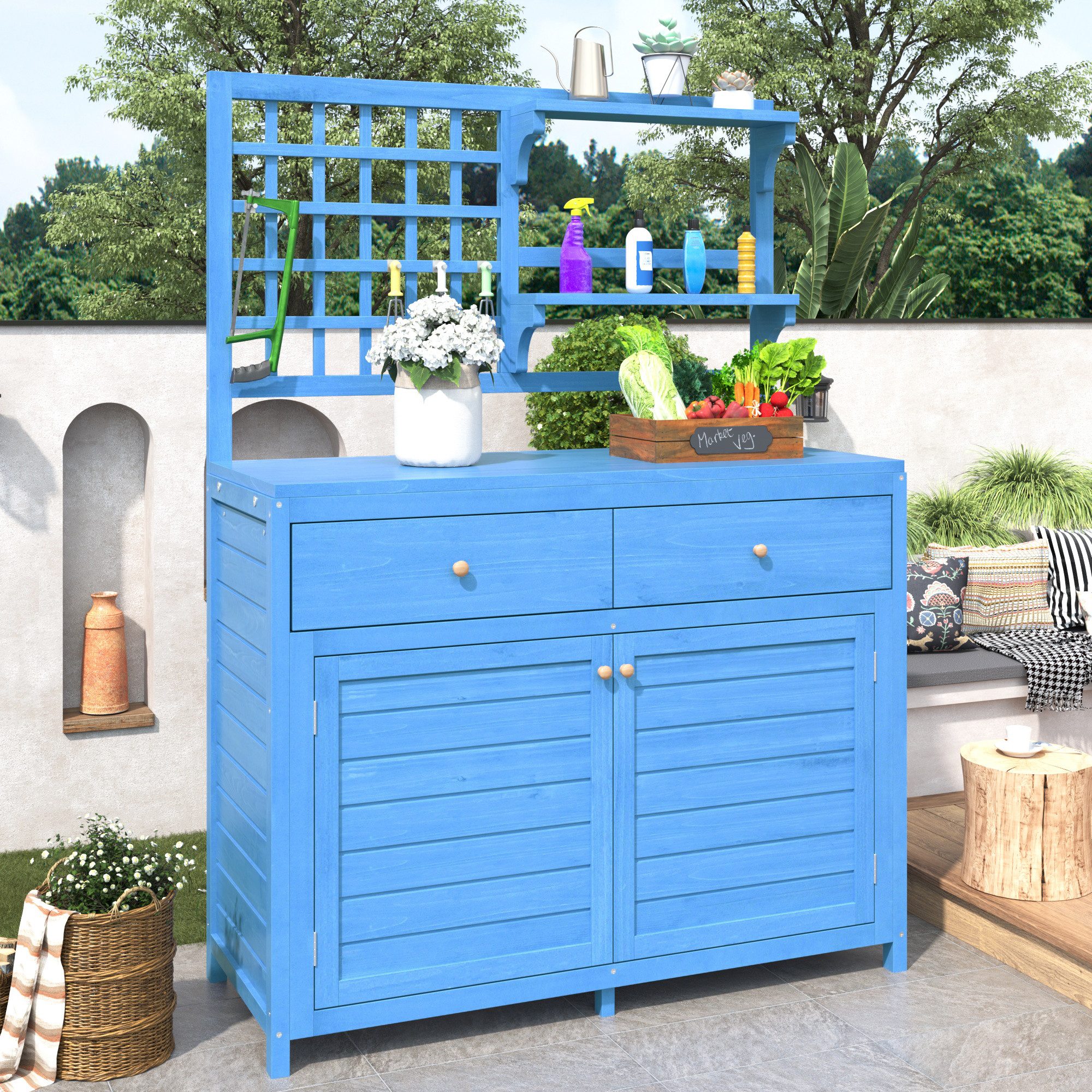 HAUSS SPOLE Geräteschrank Gartenschrank mit Regalen, günstig online kaufen