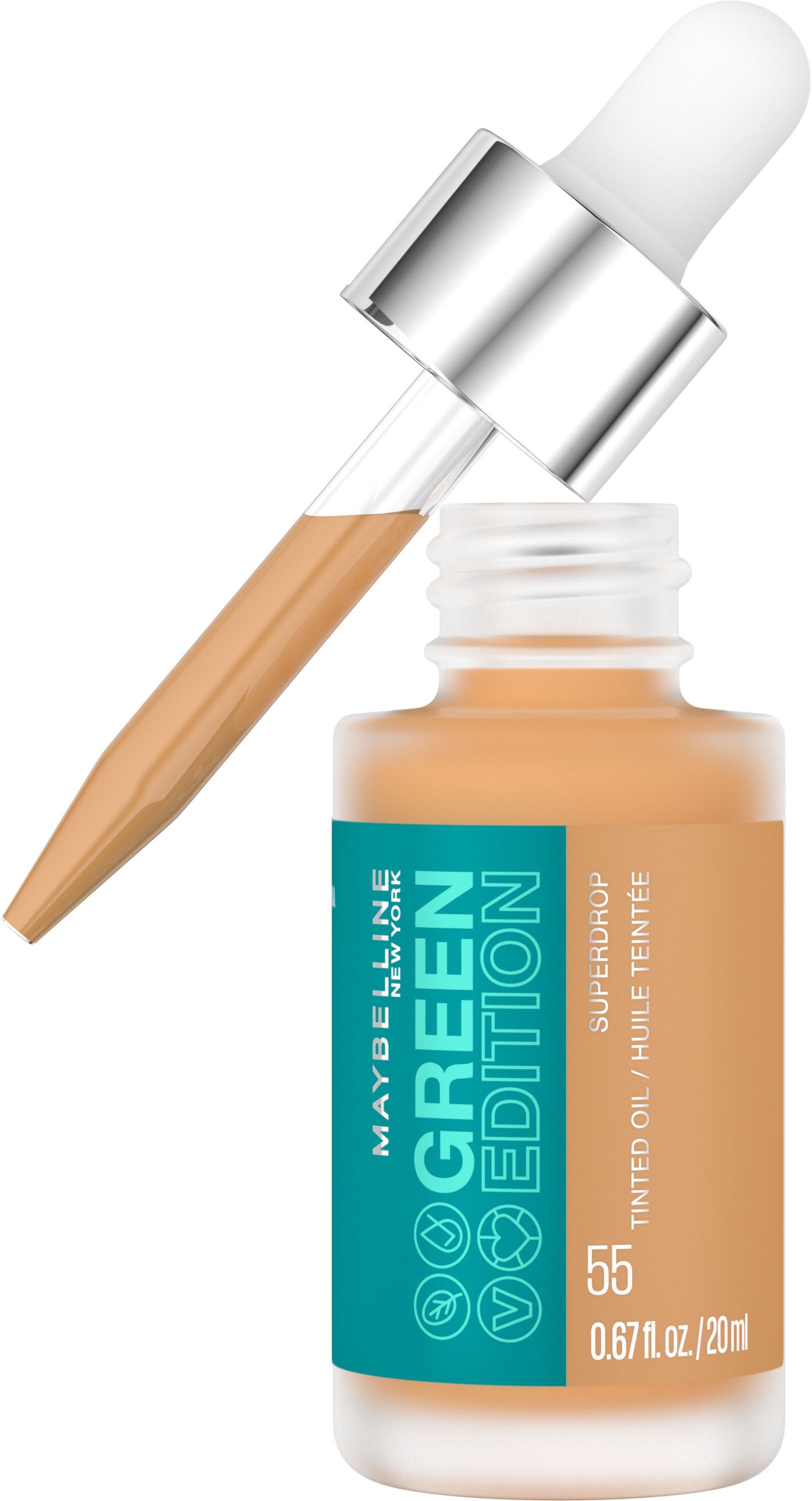 Oil ED Foundation Superdrop Dry OIL GREEN MAYBELLINE DRY TINT NEW YORK 55 Tinted