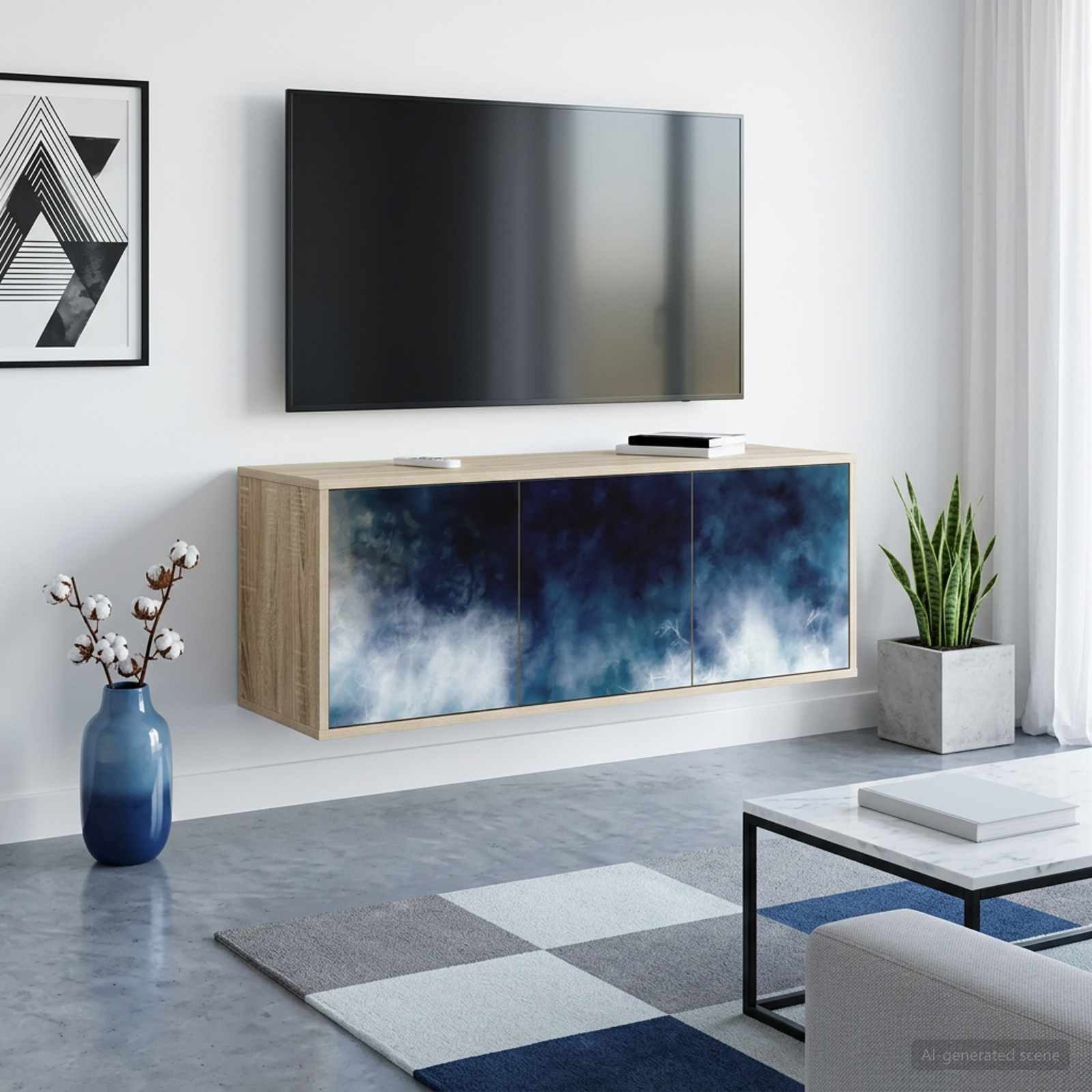 vidaXL TV-Schrank Wandmontierter TV-Schrank RAALTE 102 x 33 x 40 cm Sonoma-Eiche (1-St)