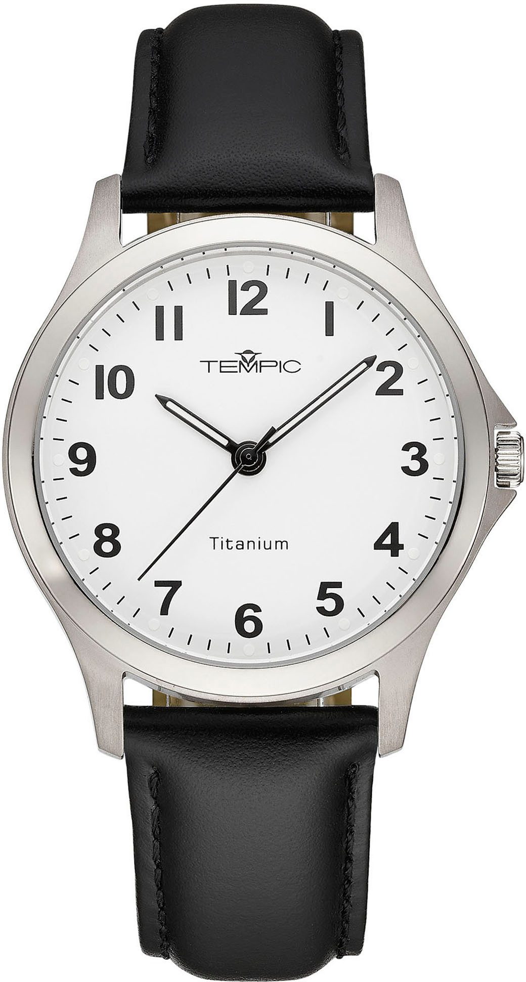 Tempic Titanuhr, Quarzuhr, Armbanduhr, Herrenuhr, analog, Lederarmband günstig online kaufen