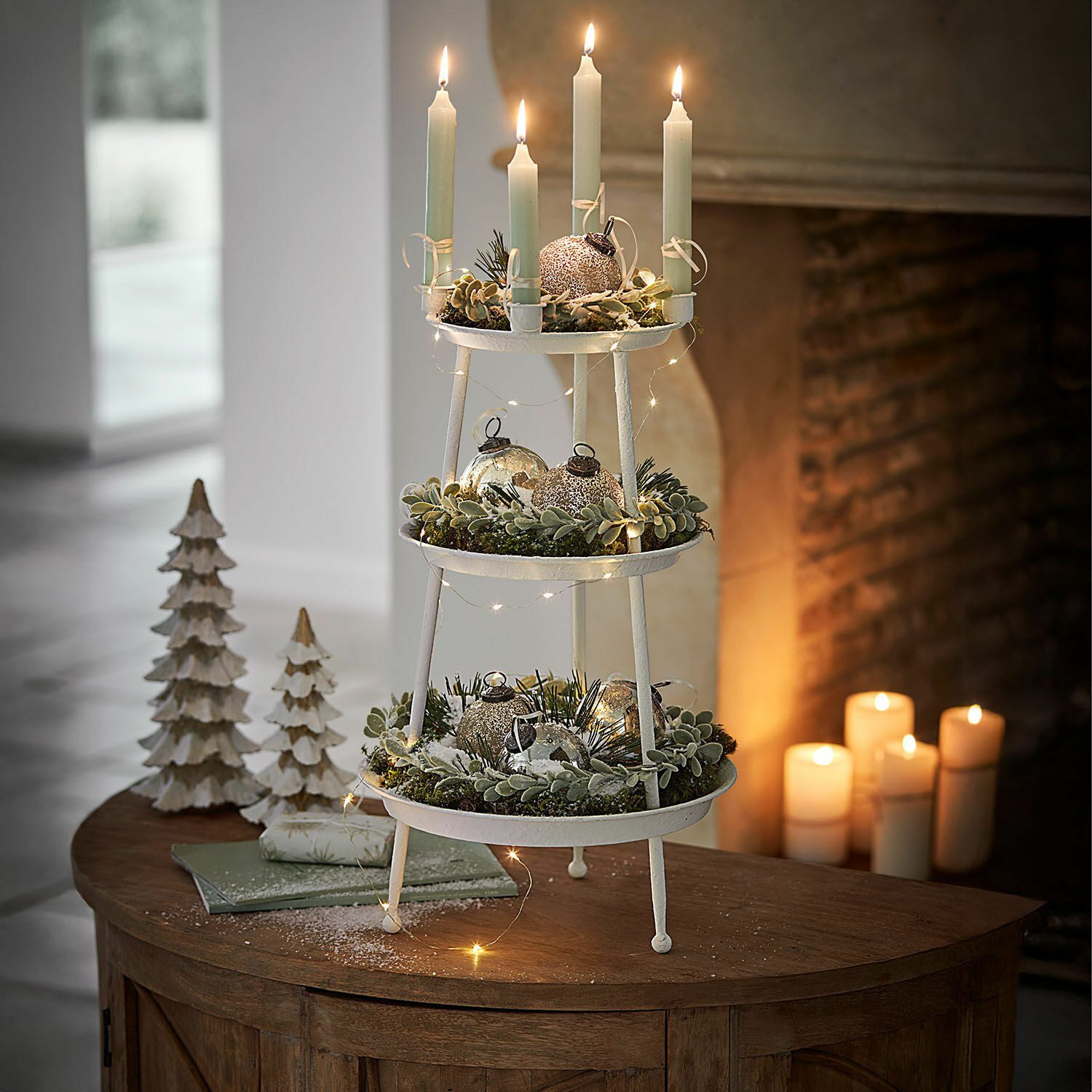 Mirabeau Dekokranz Kranz 3er Set Carivela grün