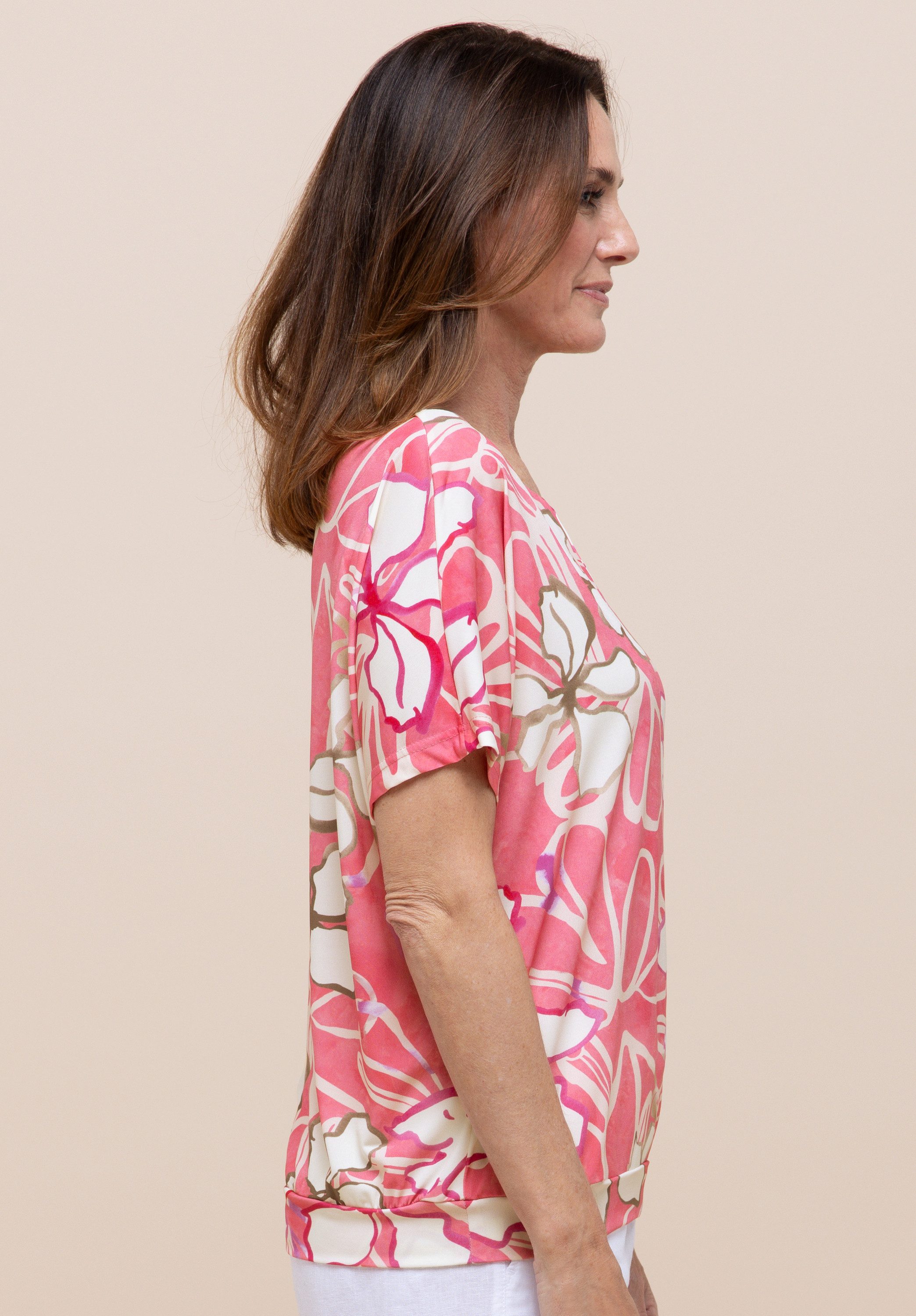 bianca Print-Shirt SIA in sommerlichen Allover-Dessin